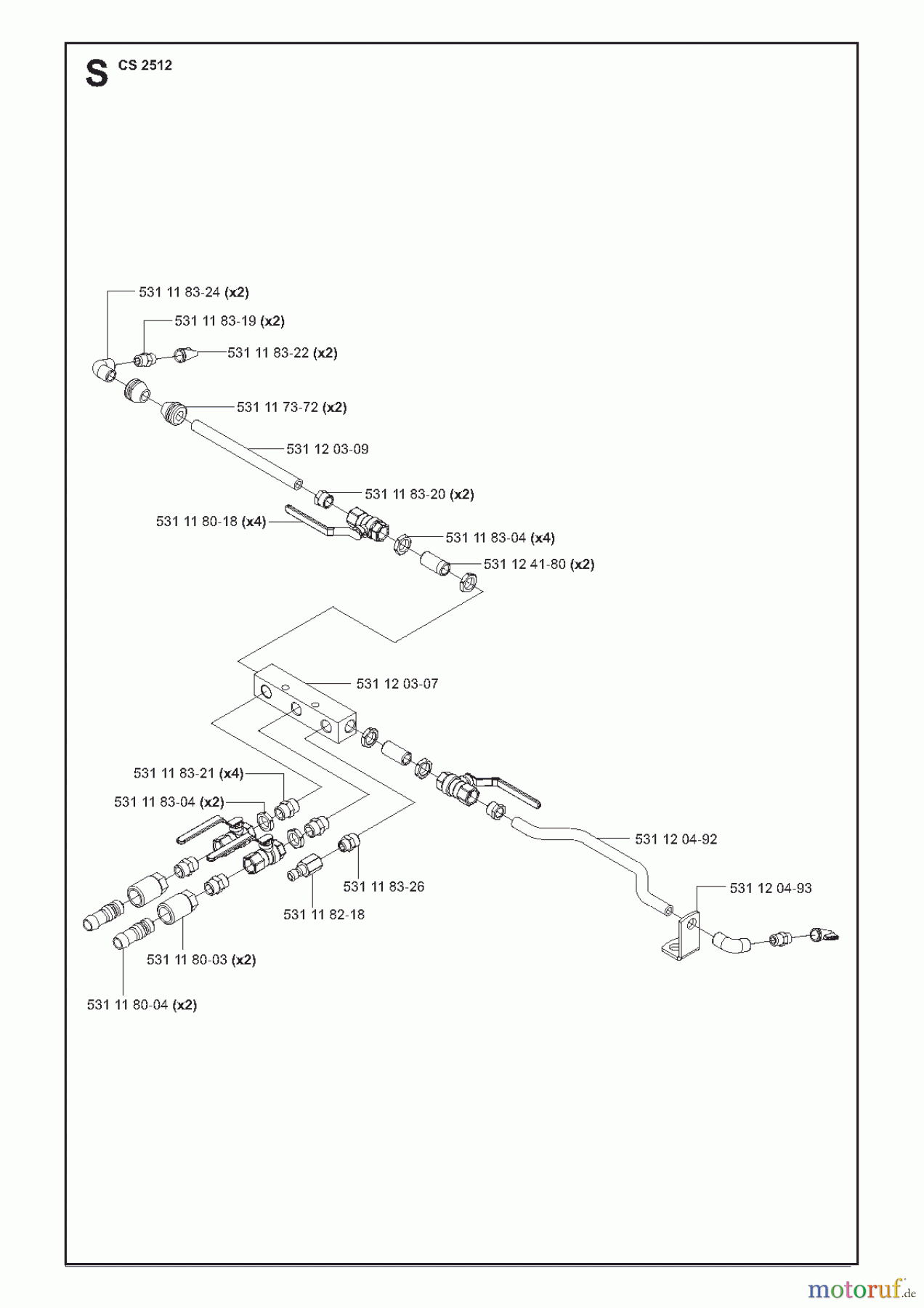 Wand und Kabelsägen CS2512, 2007-32 SPRAY SYSTEM