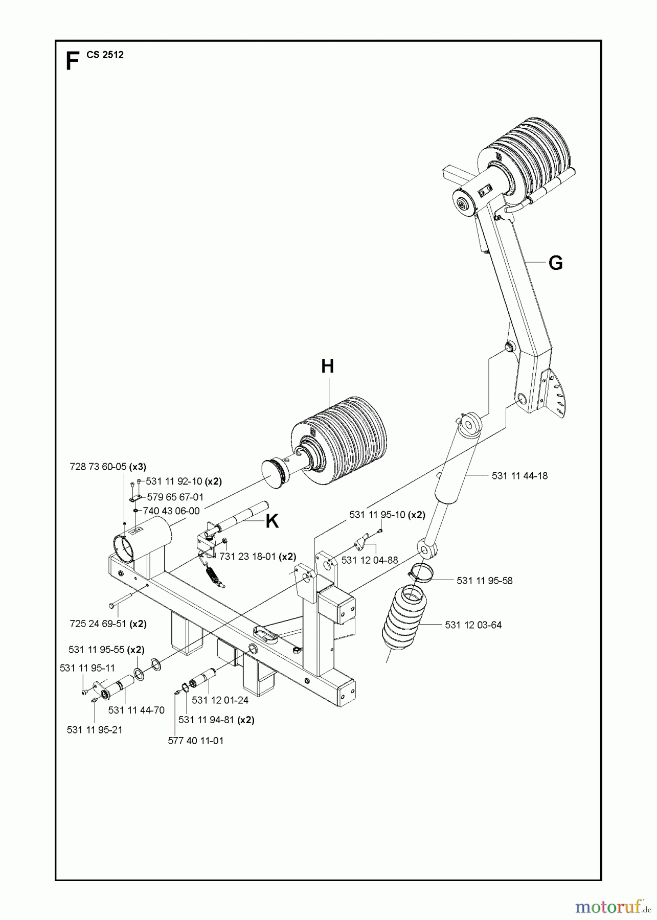Wand und Kabelsägen CS2512, 2013-04, From machine number 1301- CYLINDER