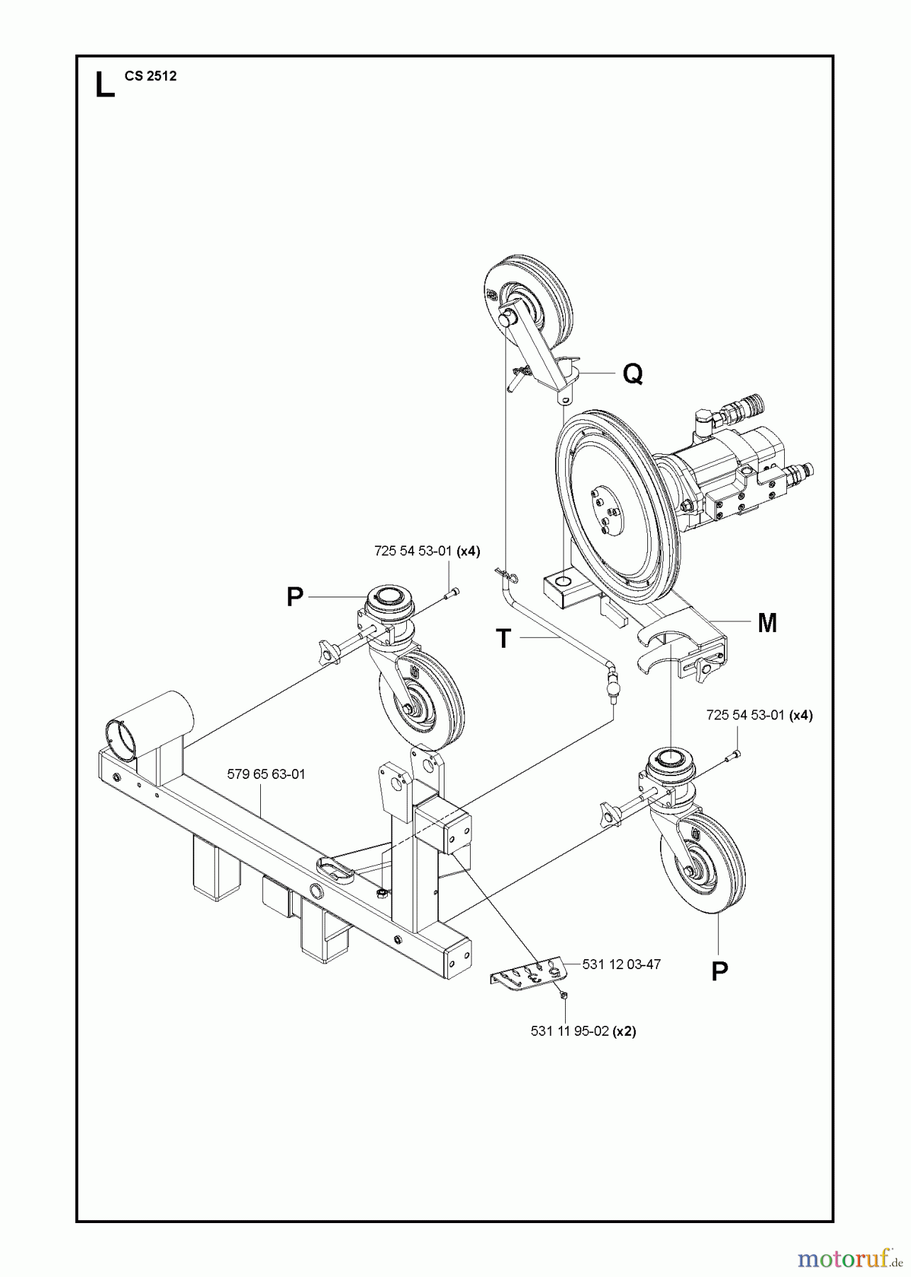 Wand und Kabelsägen CS2512, 2013-04, From machine number 1301- FRAME #2