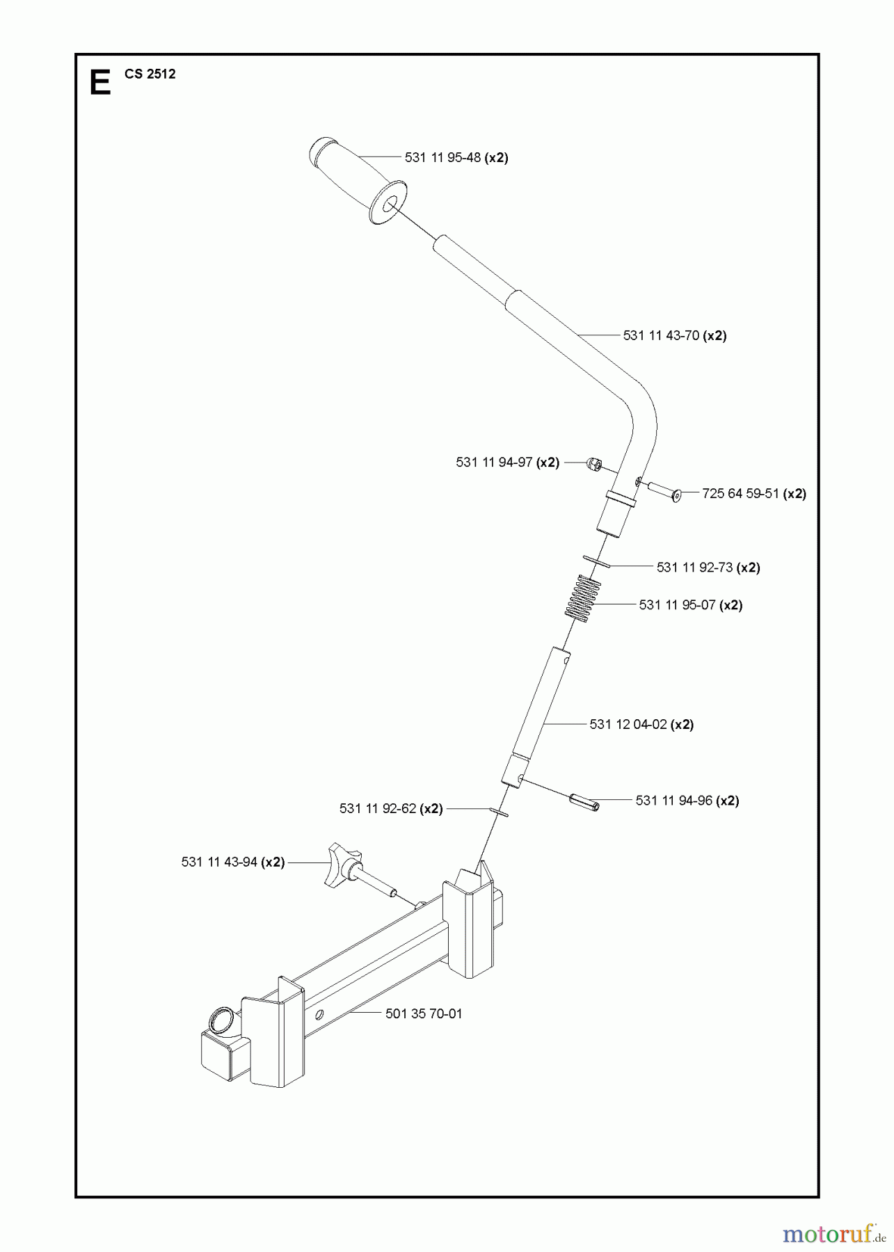 Wand und Kabelsägen CS2512, 2013-04, From machine number 1301- HANDLE