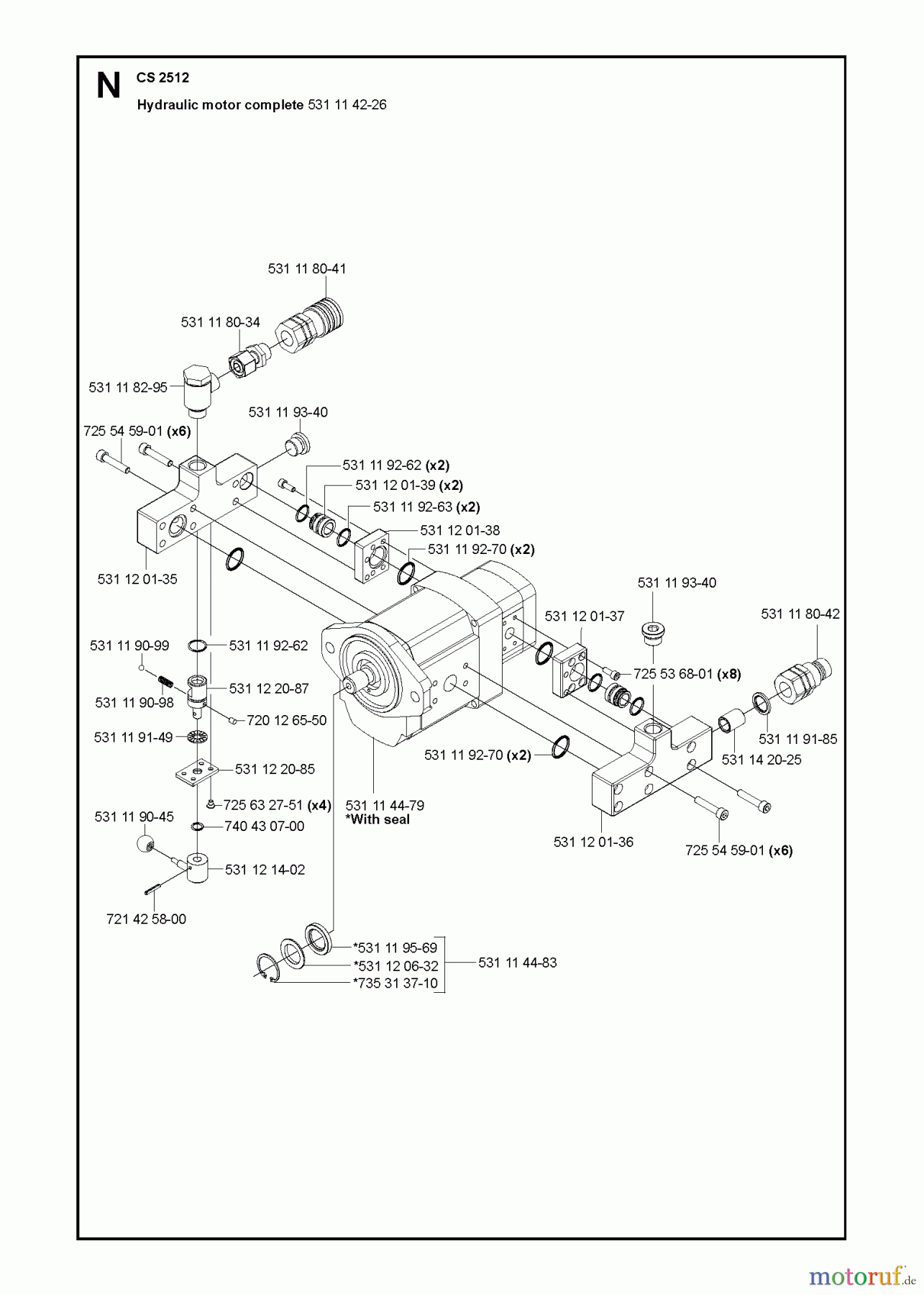 Wand und Kabelsägen CS2512, 2013-04, From machine number 1301- MOTOR