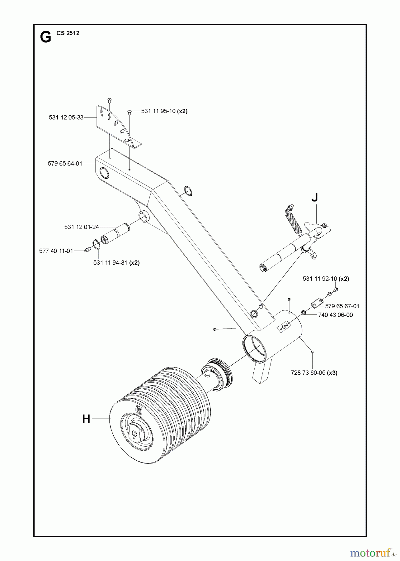  Wand und Kabelsägen CS2512, 2013-04, From machine number 1301- PIVOTING ARM
