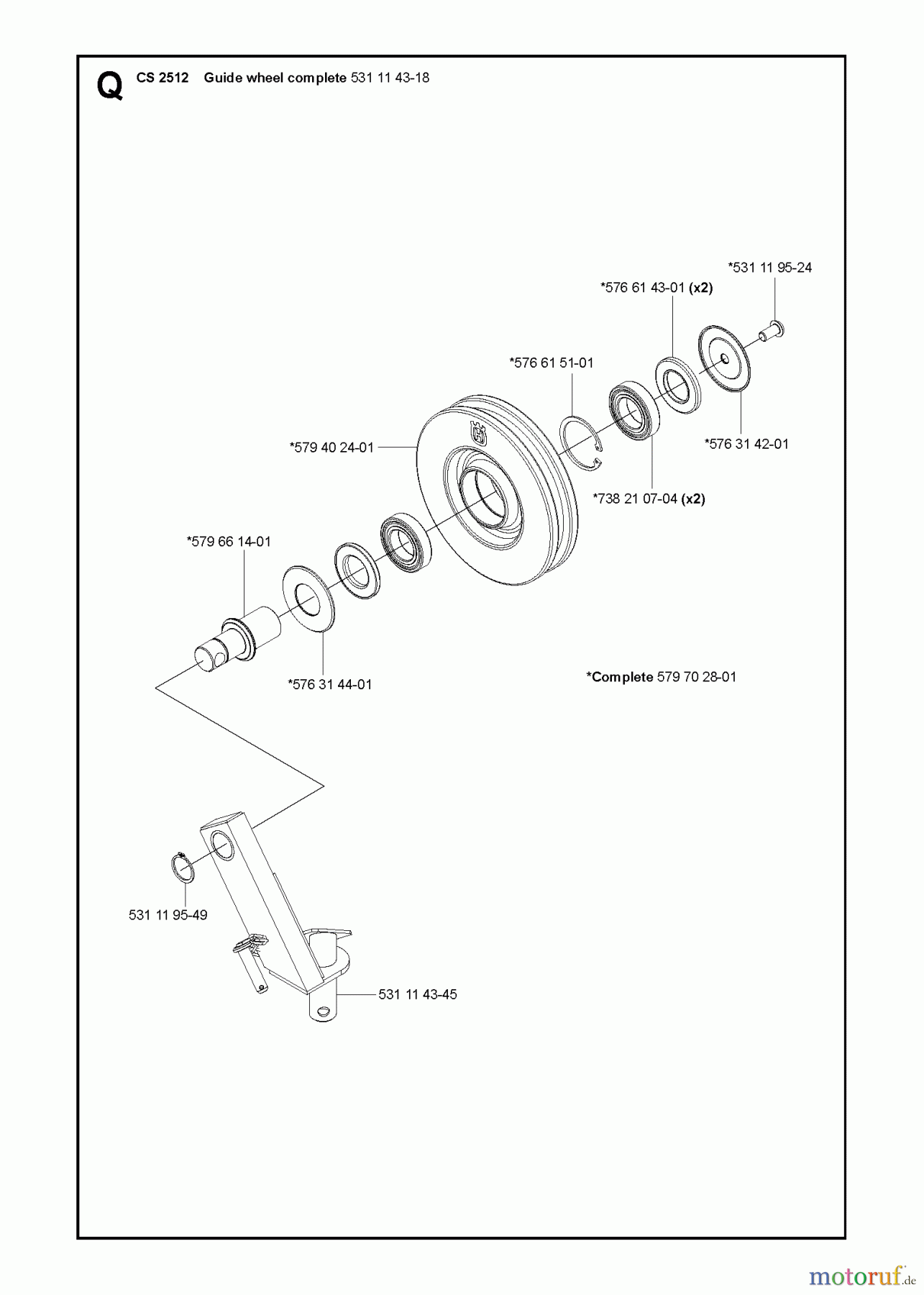 Wand und Kabelsägen CS2512, 2013-04, From machine number 1301- WHEELS & TIRES #1