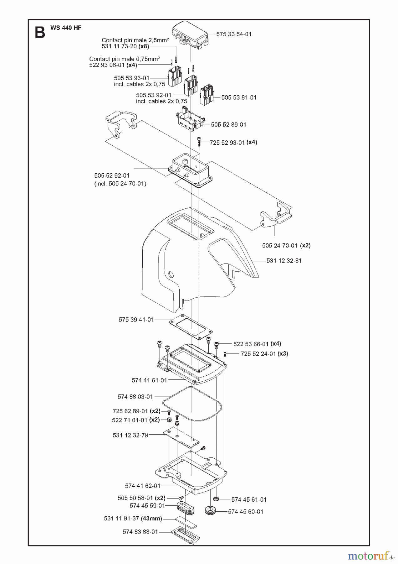  Wand und Kabelsägen WS440 HF, 2010-11 ELECTRICAL