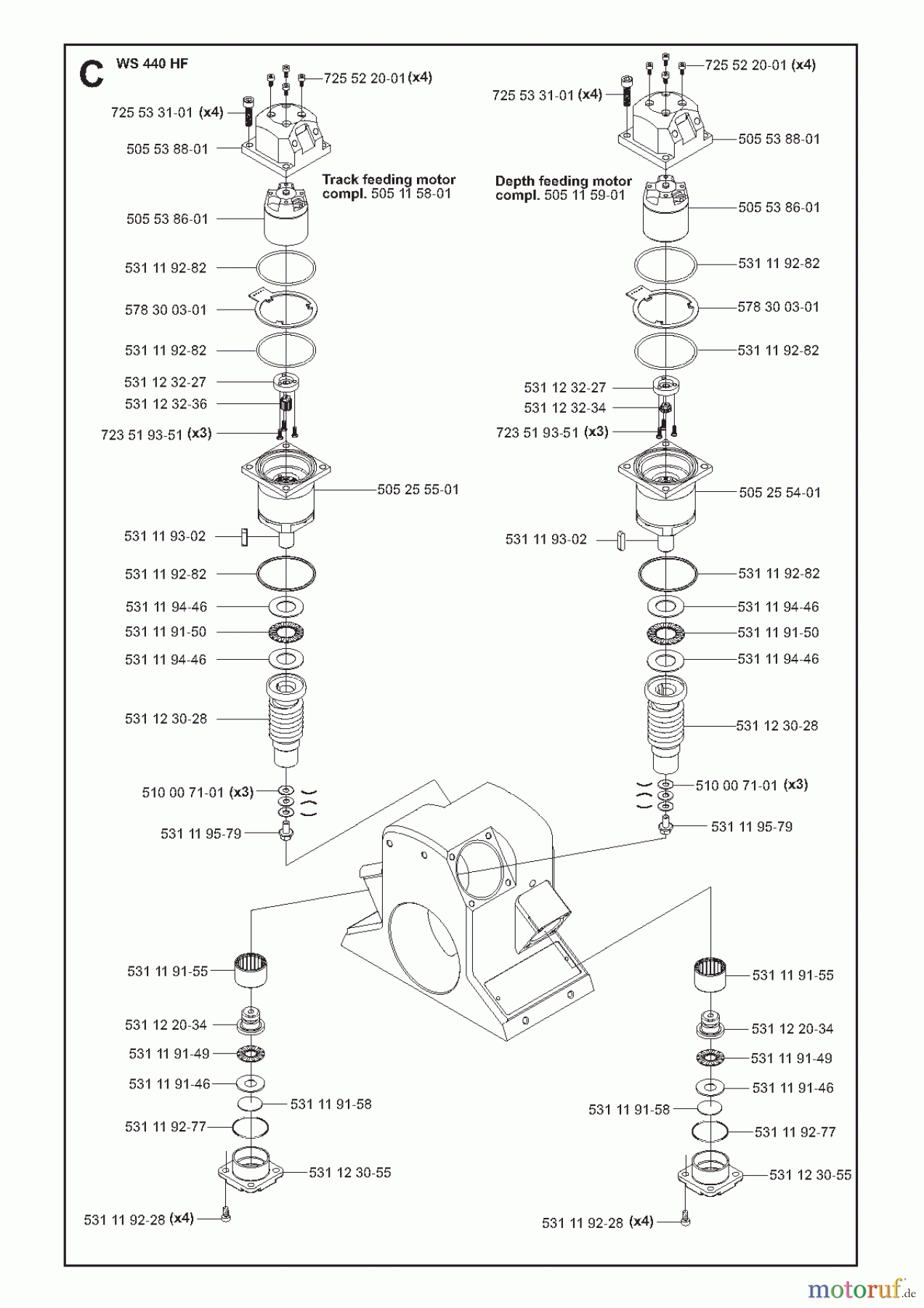  Wand und Kabelsägen WS440 HF, 2011-04 Feeding motors