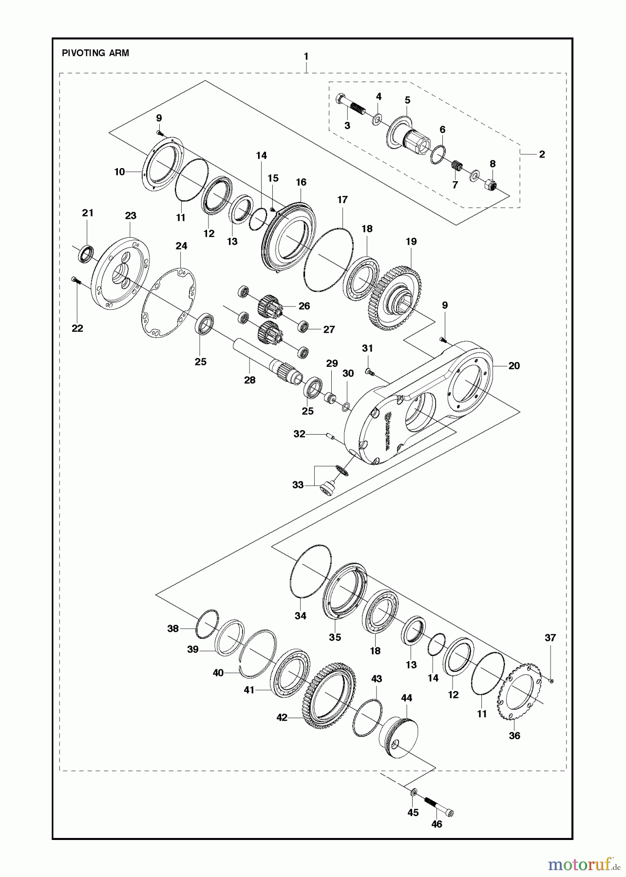  Wand und Kabelsägen WS440 HF, Valid from 20134408469, 2013-11 PIVOTING ARM