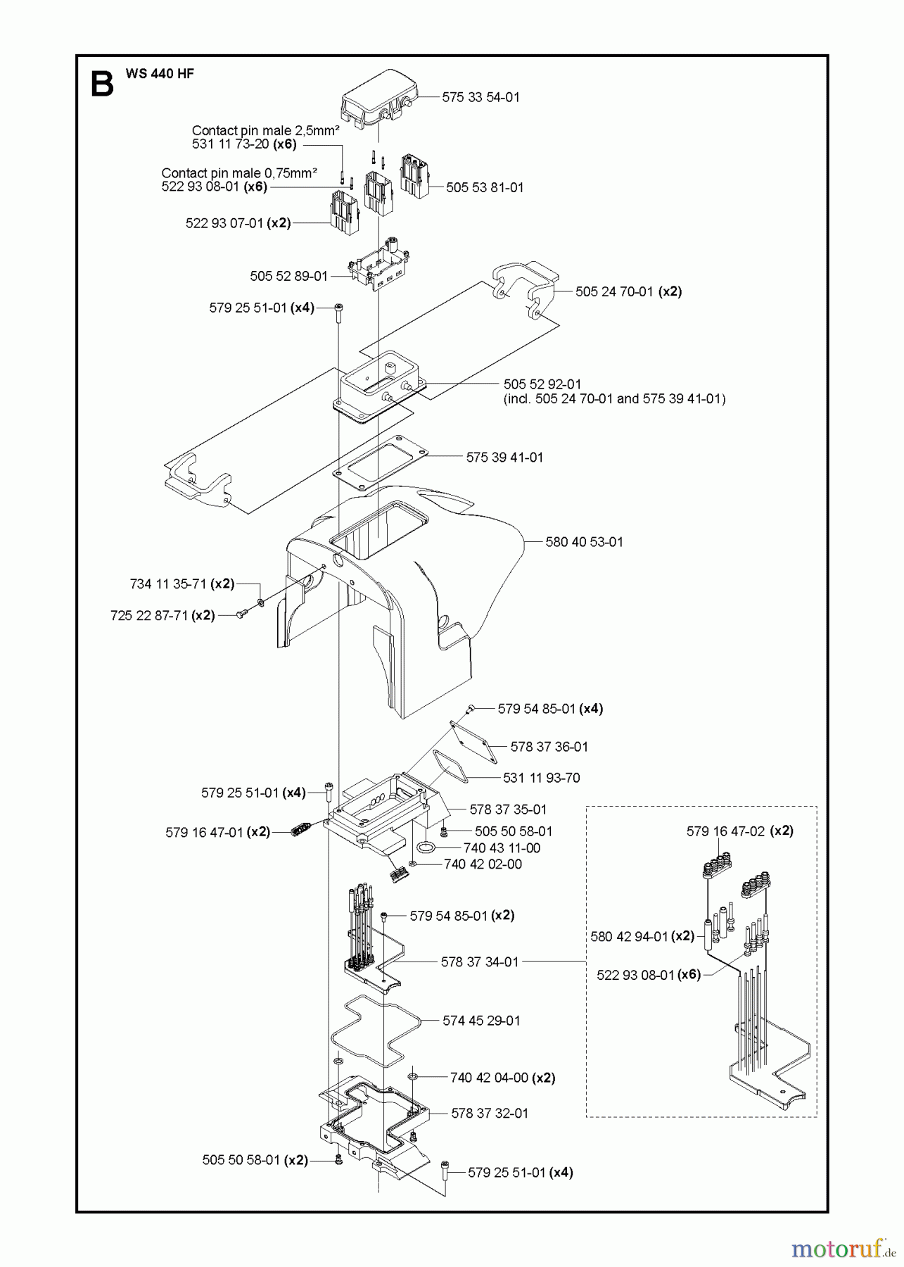  Wand und Kabelsägen WS440 HF, Valid from machine no. 8382, 2012-07 ELECTRICAL