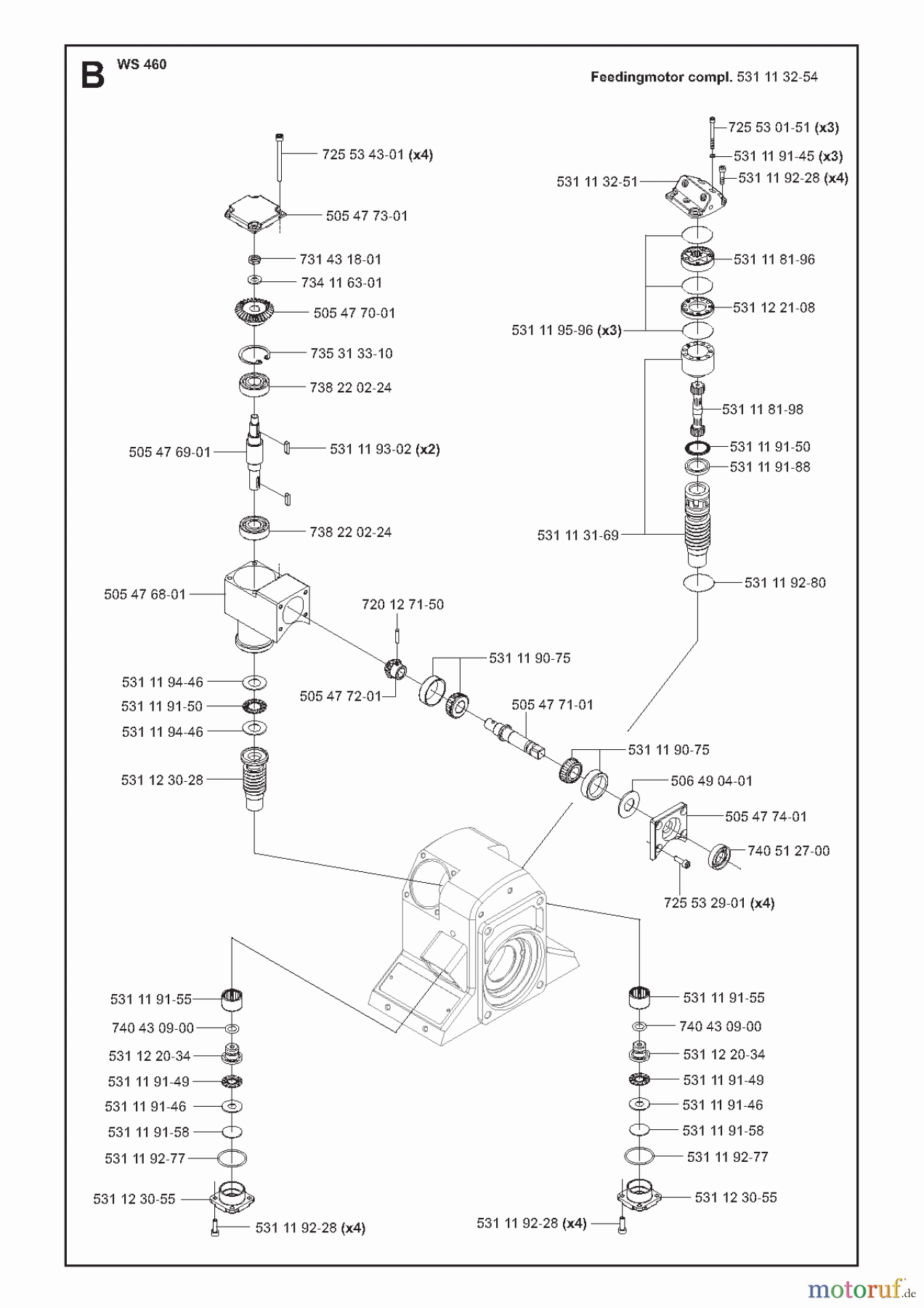  Wand und Kabelsägen WS460, 2008-51 Feeding motors