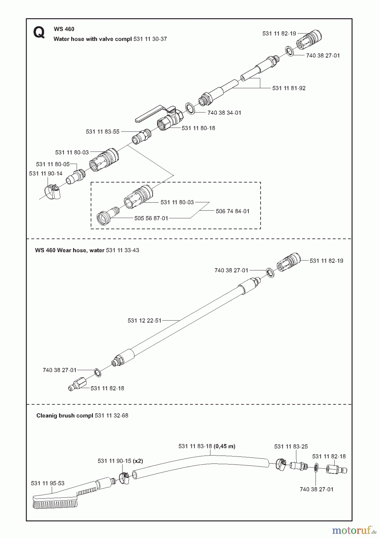  Wand und Kabelsägen WS460, 2008-51 HOSE