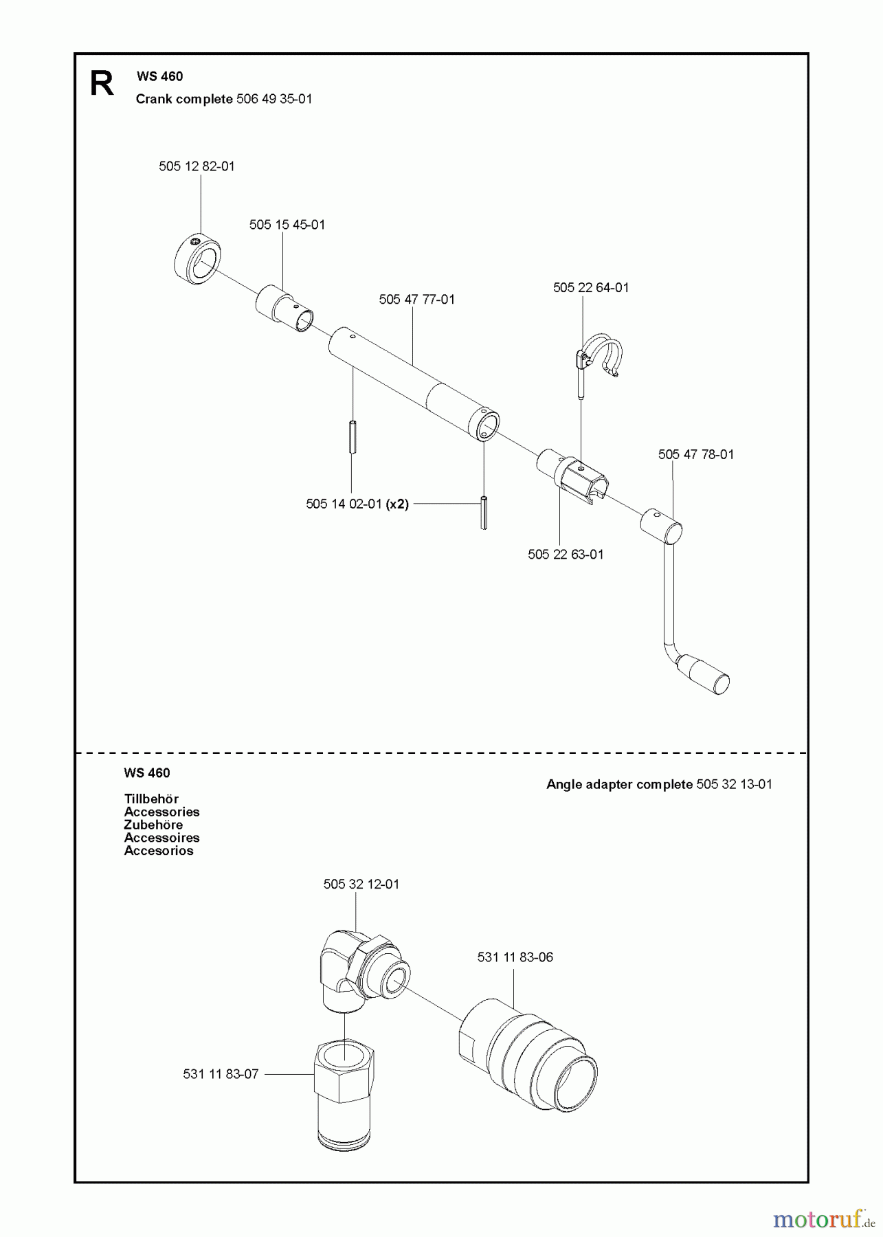 Wand und Kabelsägen WS460, 2012-07 CRANKSHAFT
