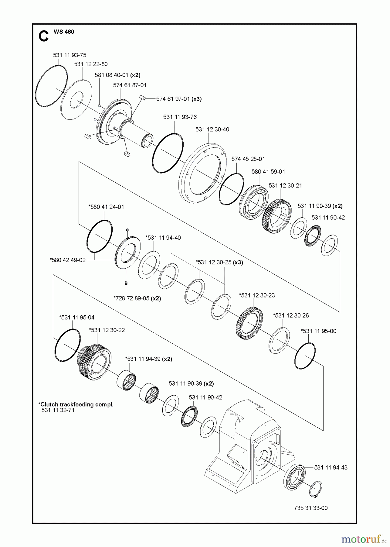 Wand und Kabelsägen WS460, 2012-07 FEEDING GEARS