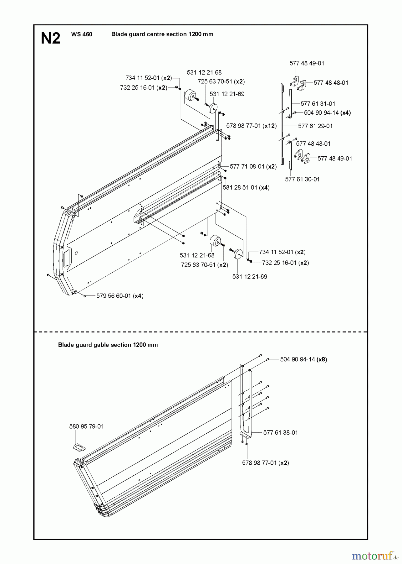 Wand und Kabelsägen WS460, 2012-07 GUARDS 1200mm #1