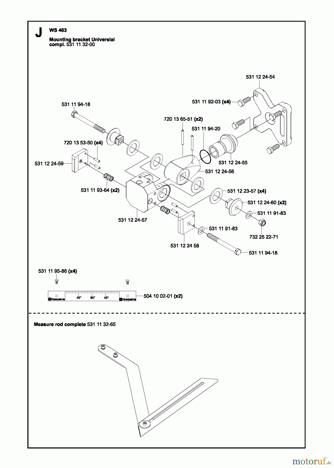 Wand und Kabelsägen WS463, 2008-51 MOUNTING BRACKET UNIVERSIAL