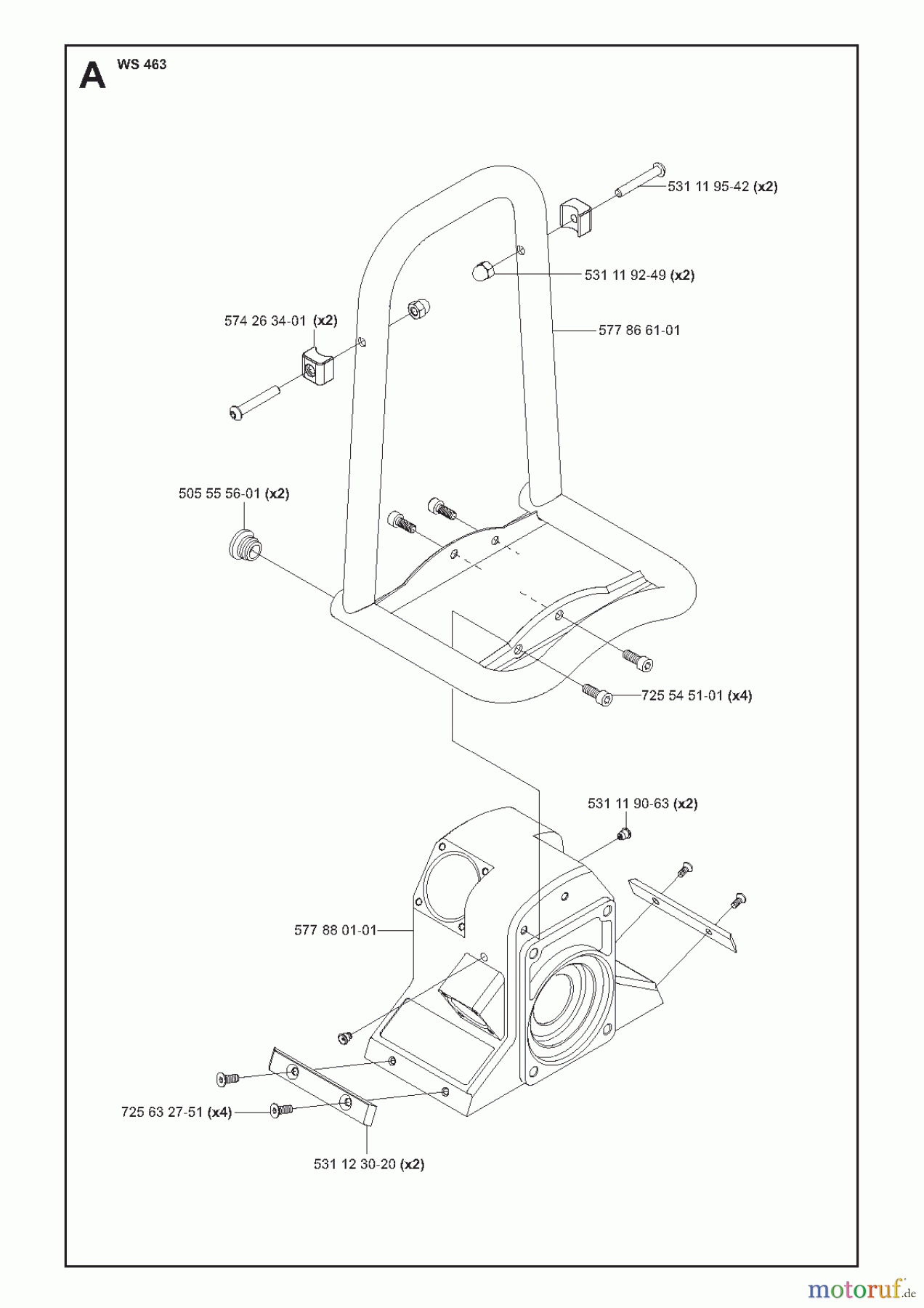 Wand und Kabelsägen WS463, 2011-02 HOUSING