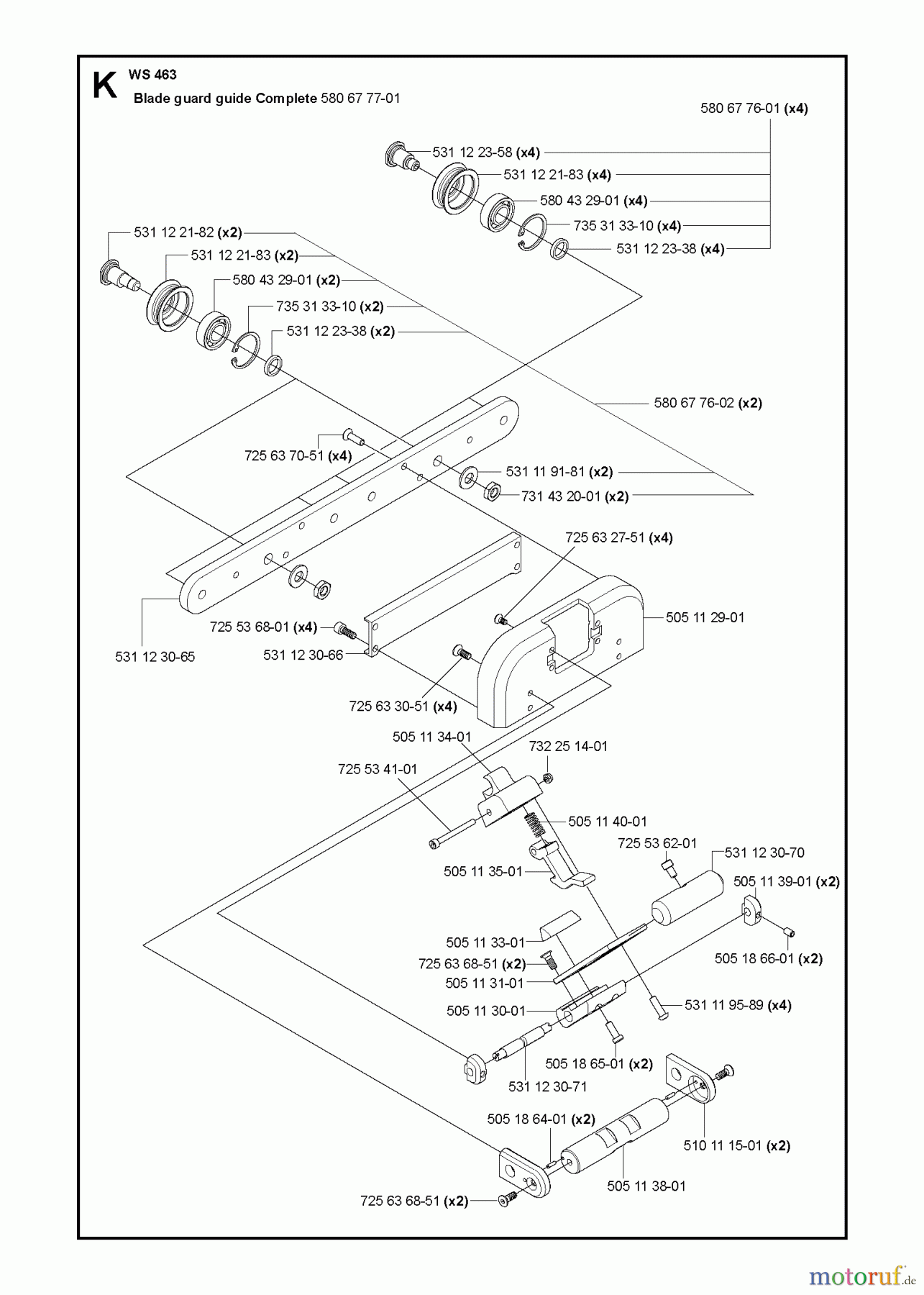  Wand und Kabelsägen WS463, 2012-07 BLADE GUARD GUIDE