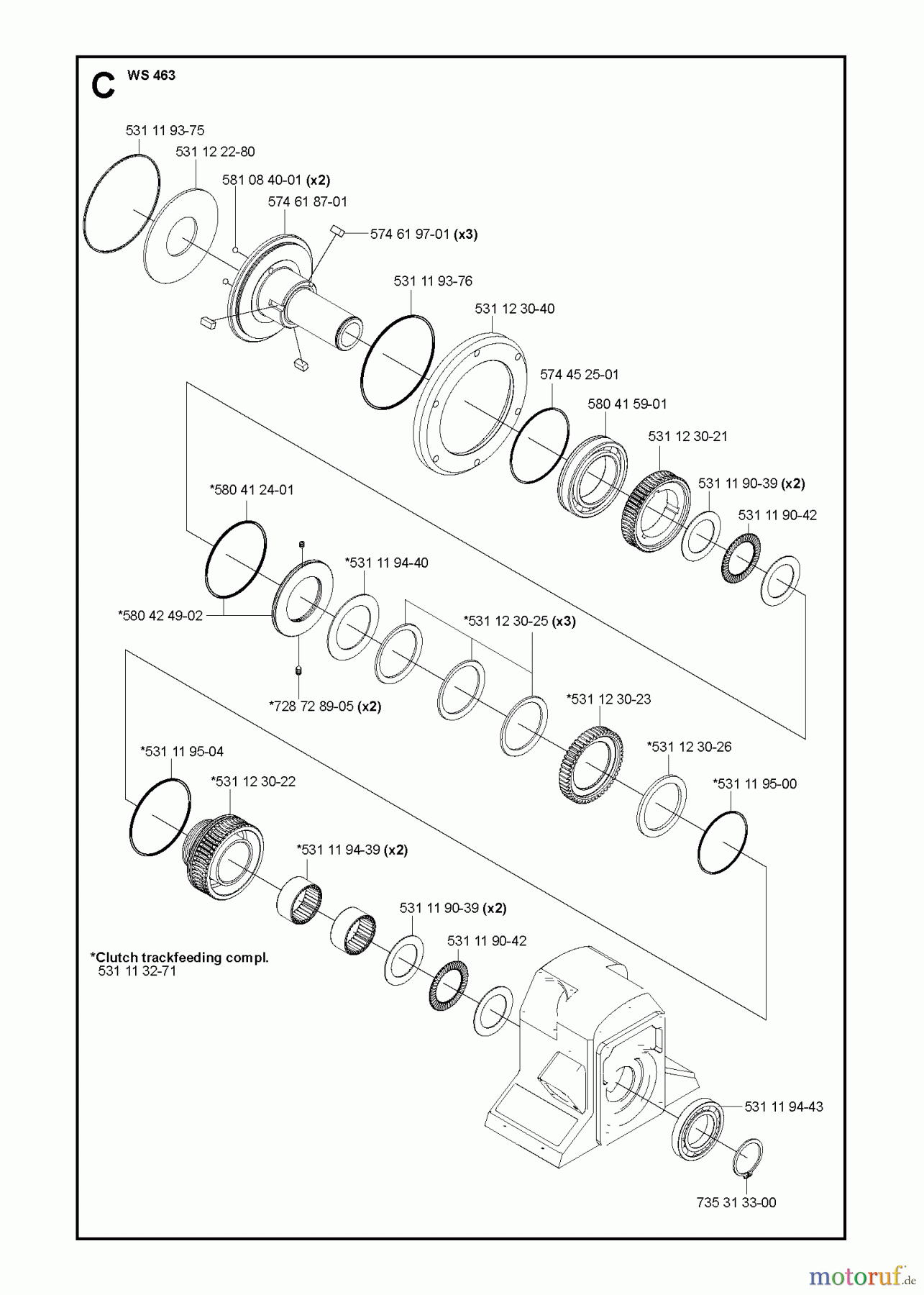 Wand und Kabelsägen WS463, 2012-07 FEEDING GEARS