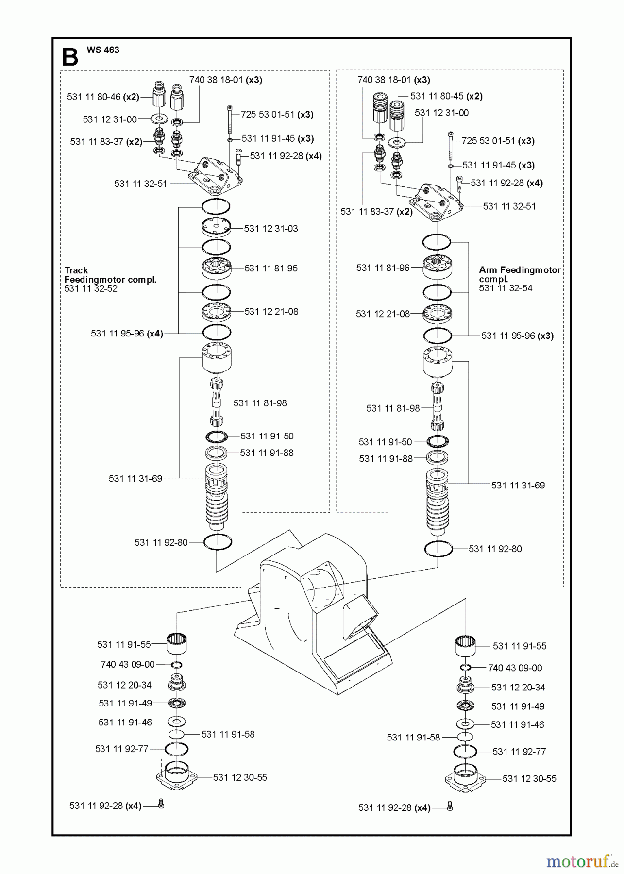 Wand und Kabelsägen WS463, 2012-07 FEEDING MOTORS