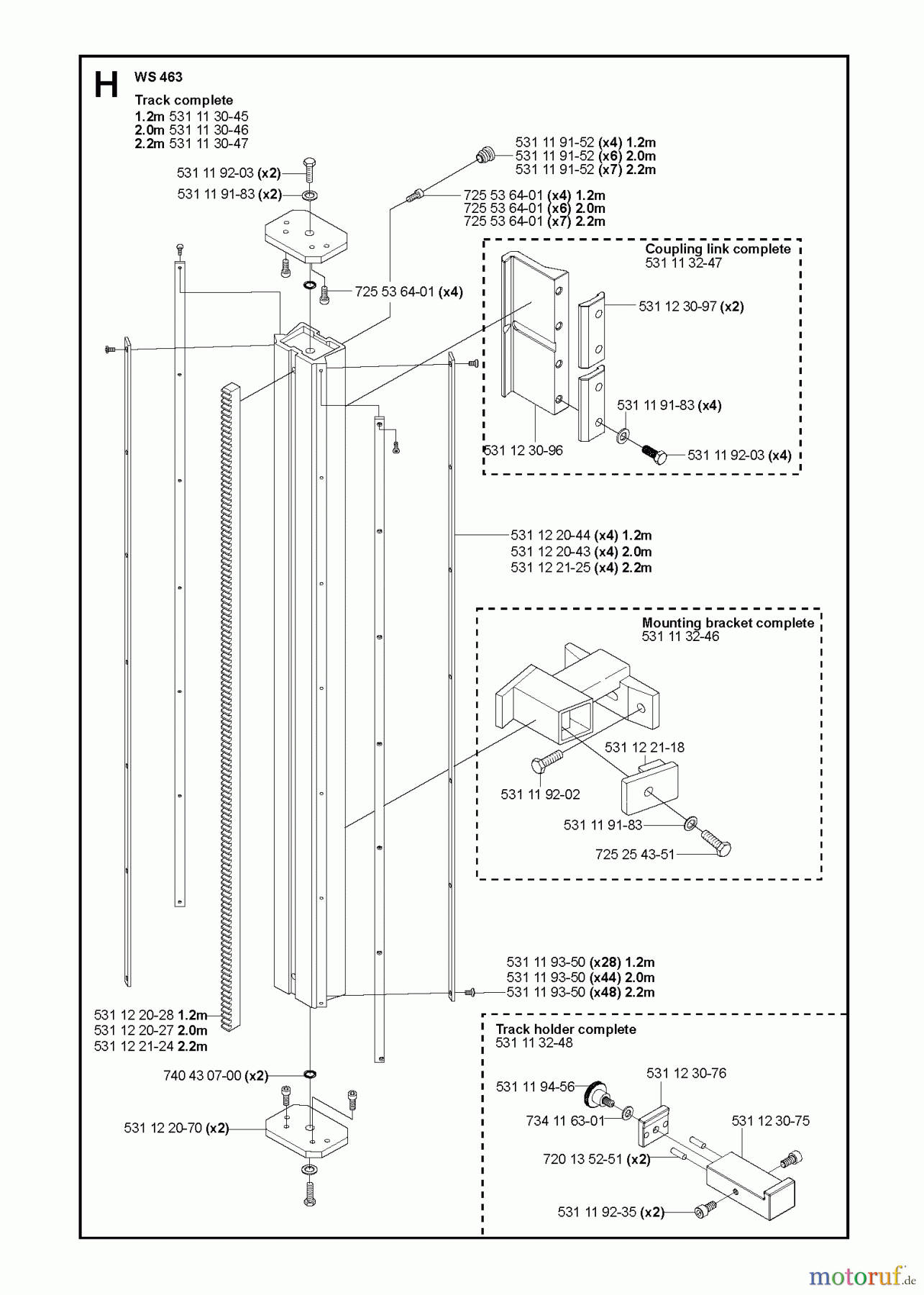  Wand und Kabelsägen WS463, 2012-07 TRACK SYSTEM