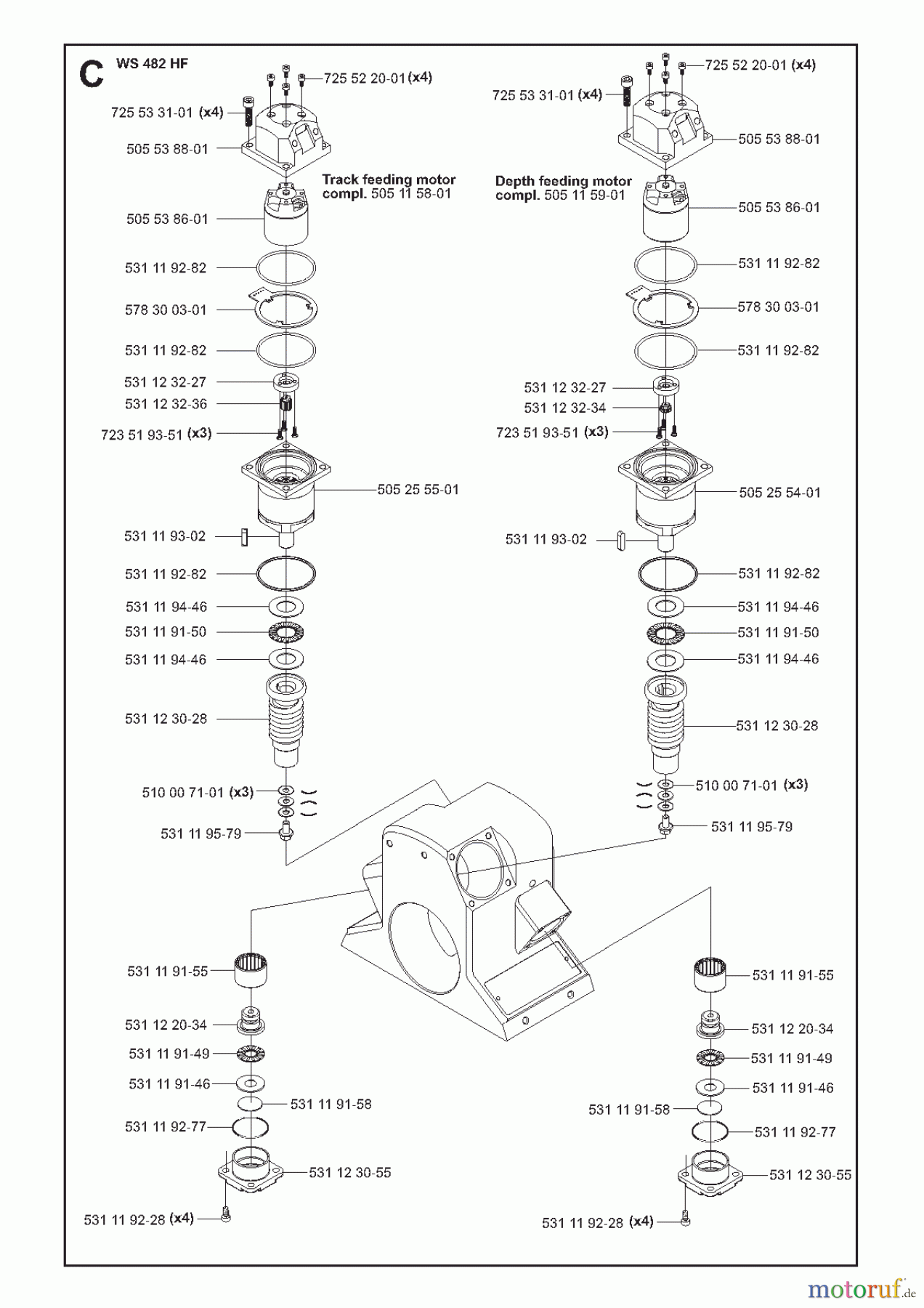  Wand und Kabelsägen WS482 HF, 2011-04 FEEDING MOTORS