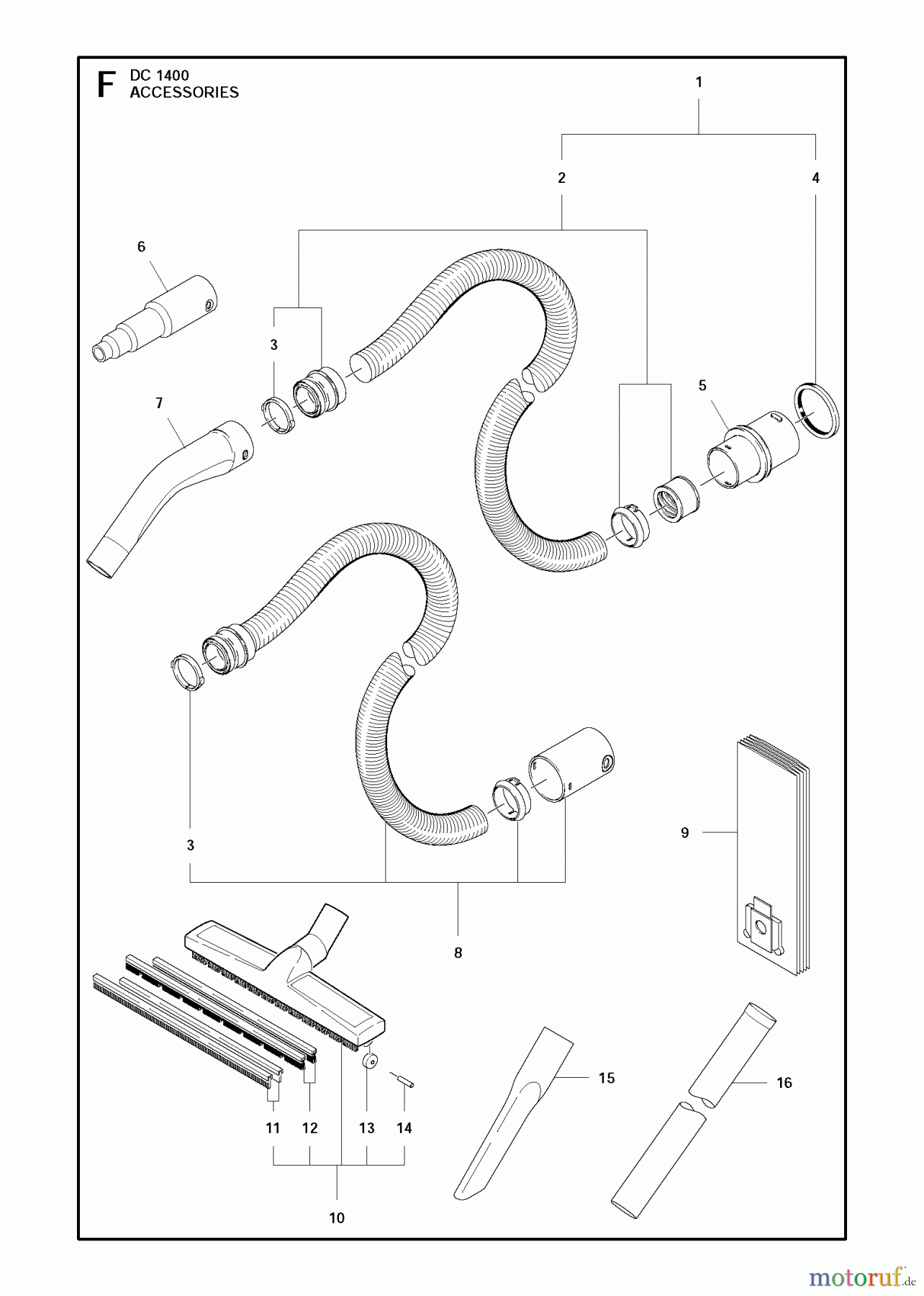 Oberflächenvorbereitungs Einheiten DC 1400, 2011-11 ACCESSORIES
