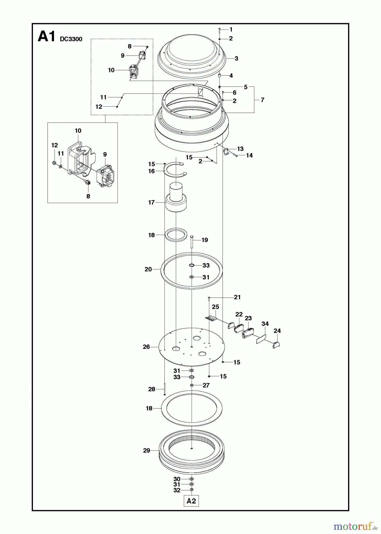 Oberflächenvorbereitungs Einheiten DC 3300, Machine 0909-1 and forward, 2009-11 REPAIR PARTS #1