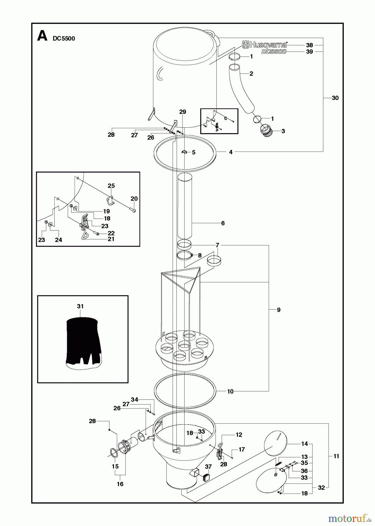 Oberflächenvorbereitungs Einheiten DC 5500, 2009-11 REPAIR PARTS #2