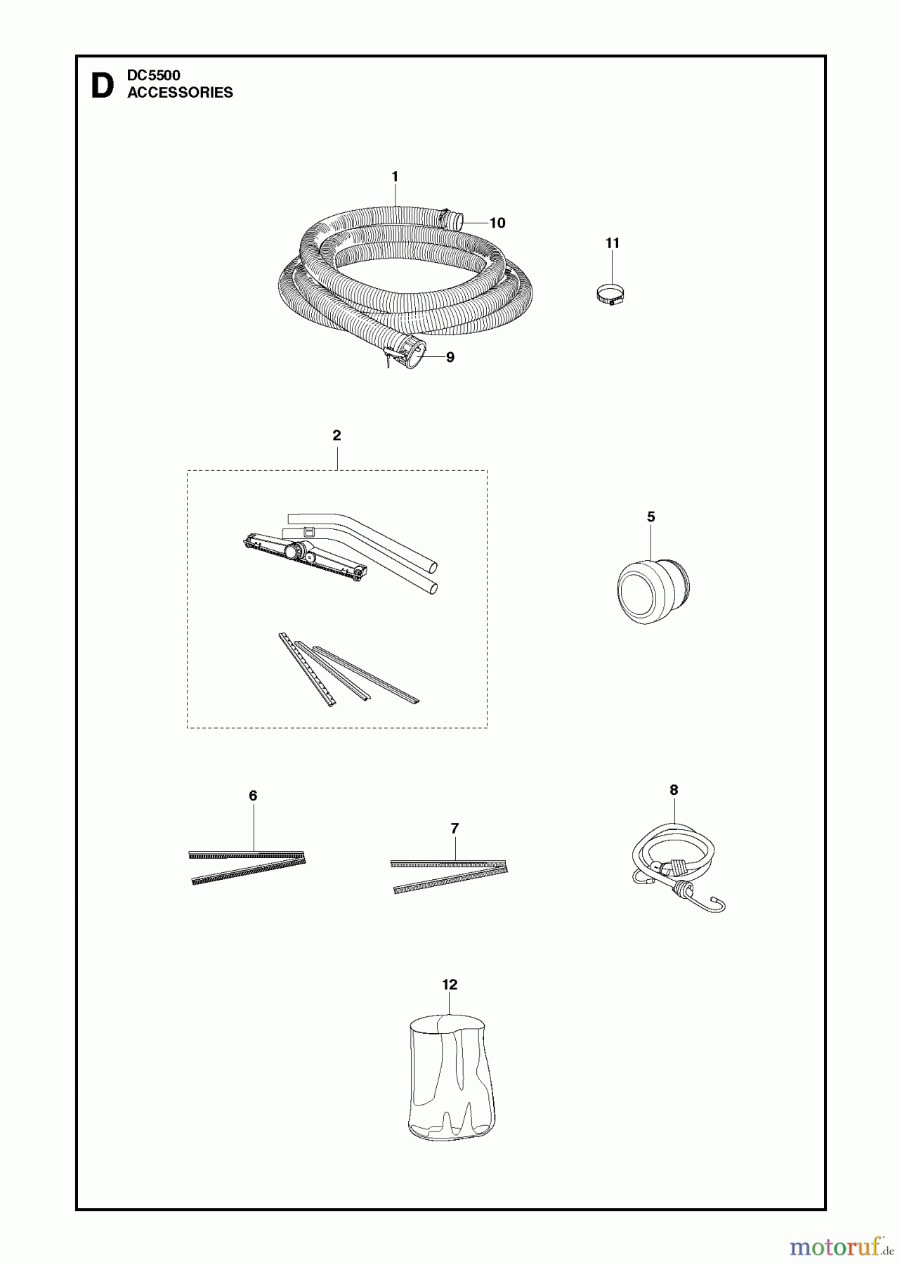 Oberflächenvorbereitungs Einheiten DC 5500, Machine 0906-1 and forward, 2012-05 ACCESSORIES