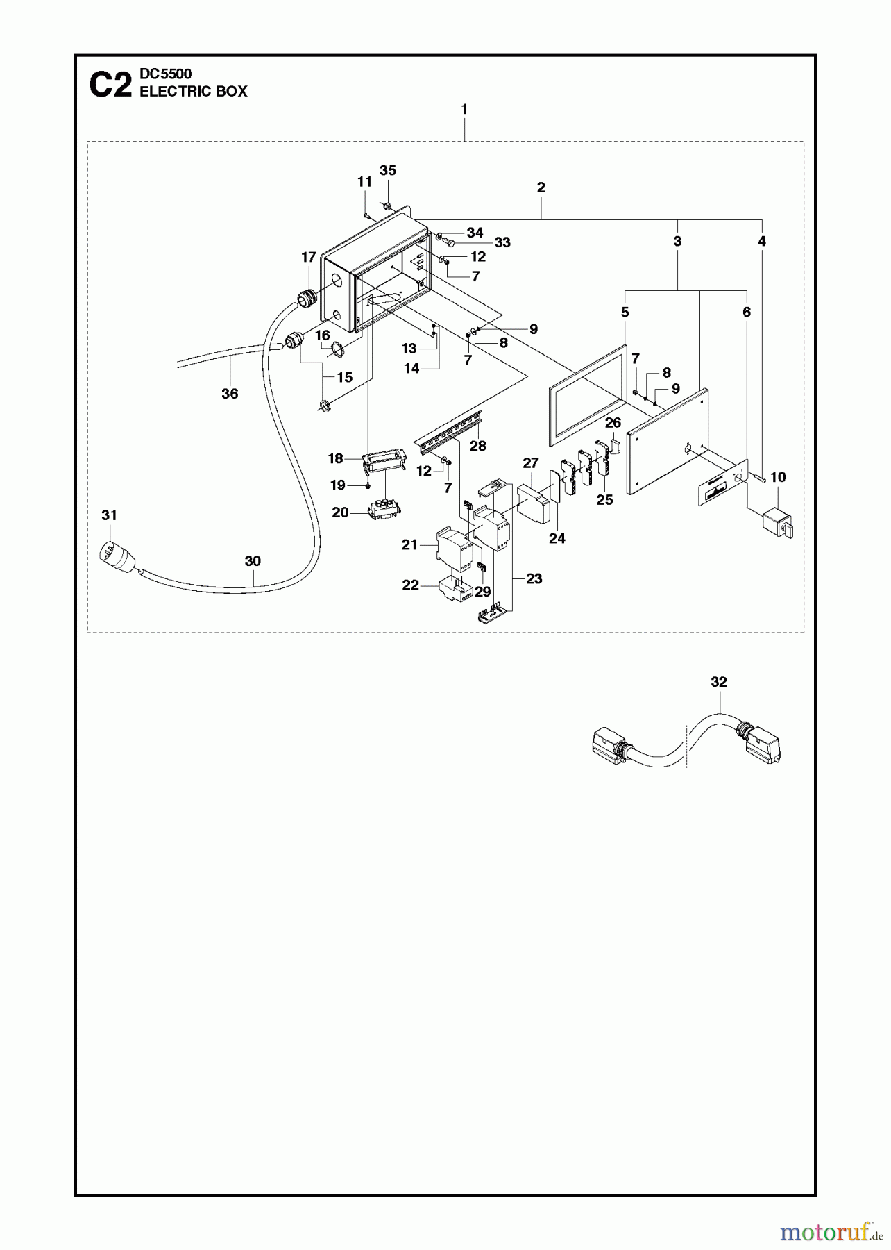 Oberflächenvorbereitungs Einheiten DC 5500, Machine 0906-1 and forward, 2012-05 ELECTRIC BOX
