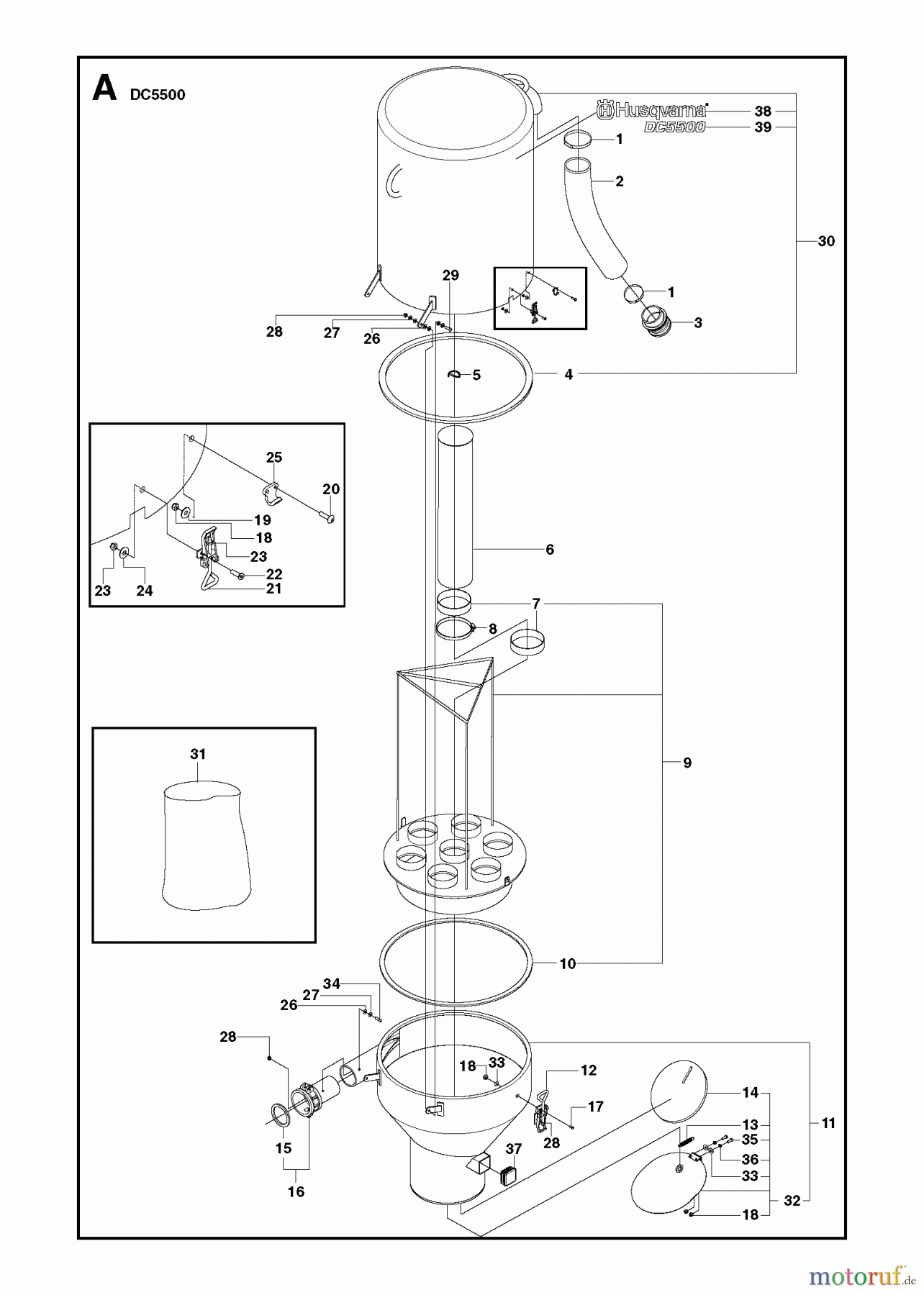 Oberflächenvorbereitungs Einheiten DC 5500, Machine 0906-1 and forward, 2012-05 HOUSING