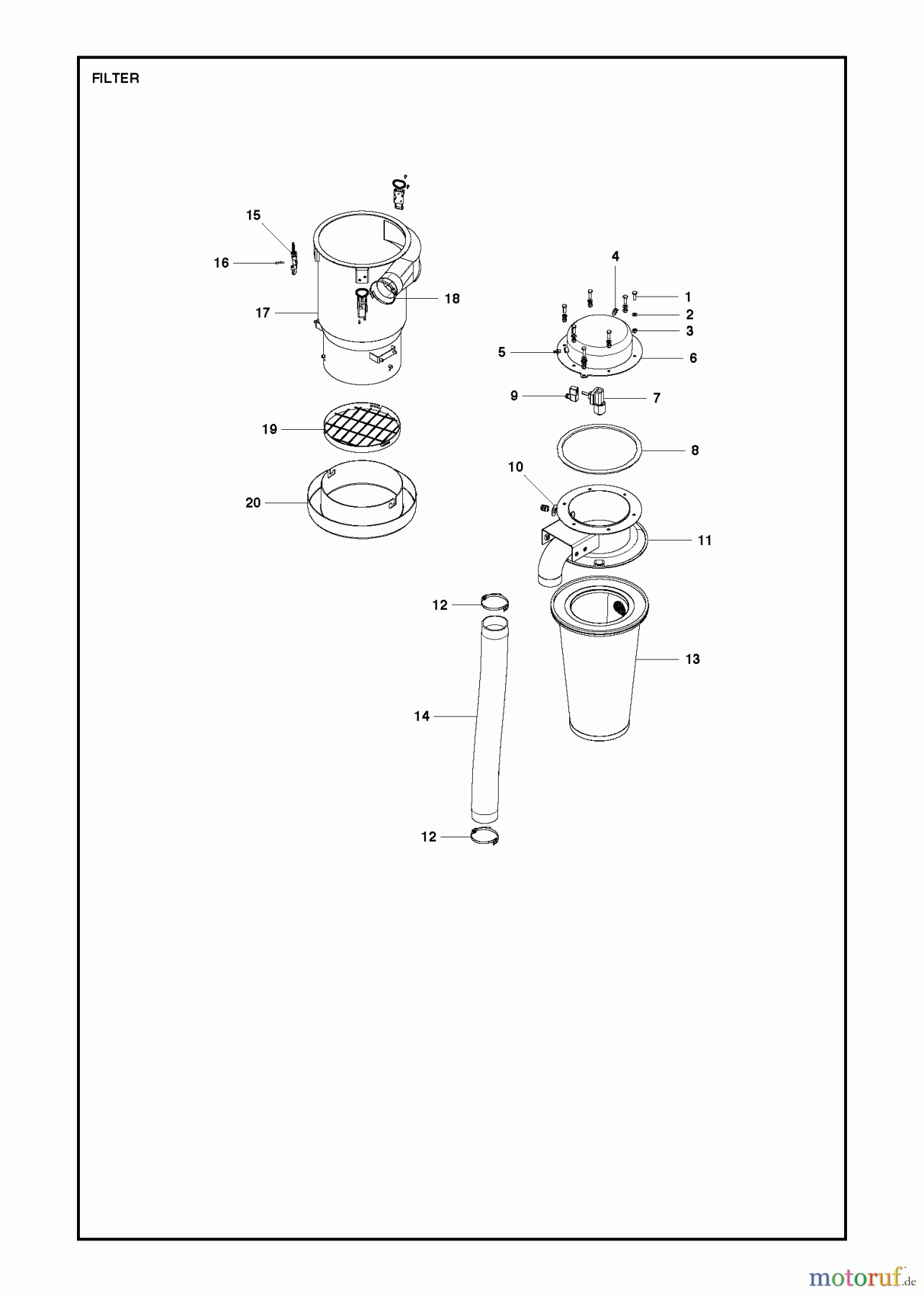 Oberflächenvorbereitungs Einheiten DC 6000, 2014-03 AIR FILTER