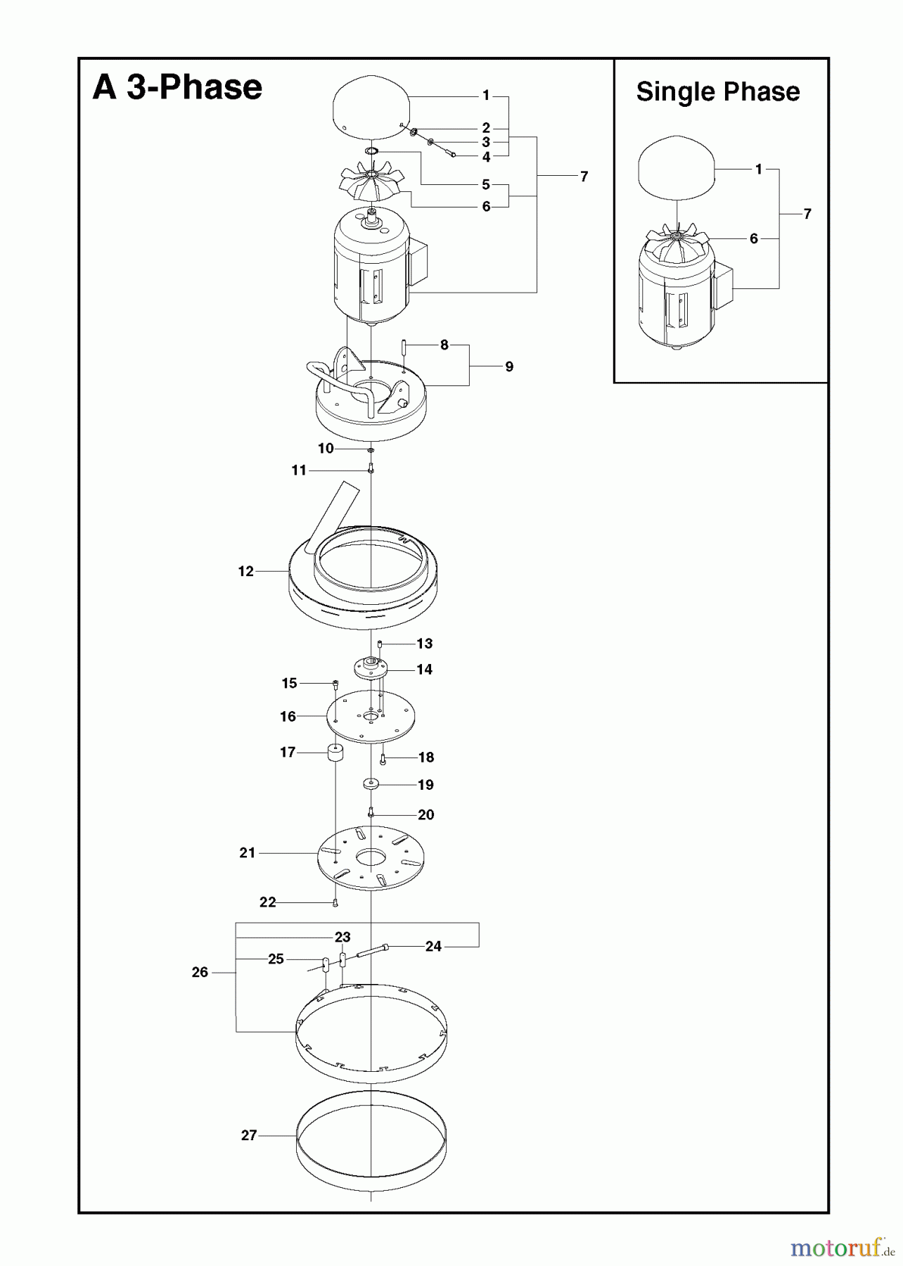 Oberflächenvorbereitungs Einheiten PG 280, serial number 1-147, 2008-09 Grinding head and motor
