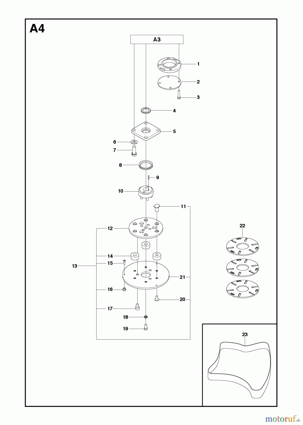 Oberflächenvorbereitungs Einheiten PG 530, Machine 0904-01 and forward, 2010-02 Grinding Head 3