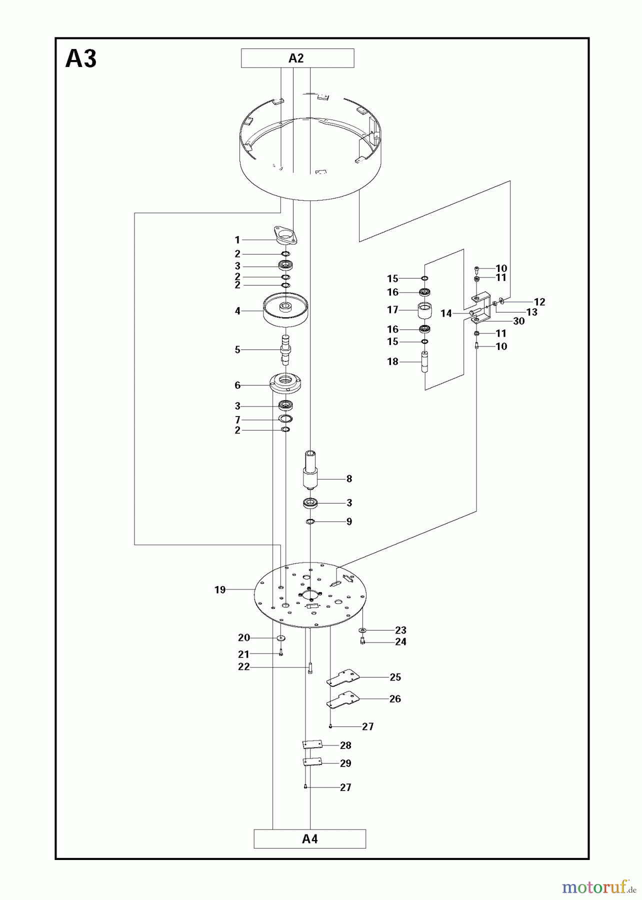 Oberflächenvorbereitungs Einheiten PG 530, To machine number 1208-3, 2008-10 Grinding Head 2