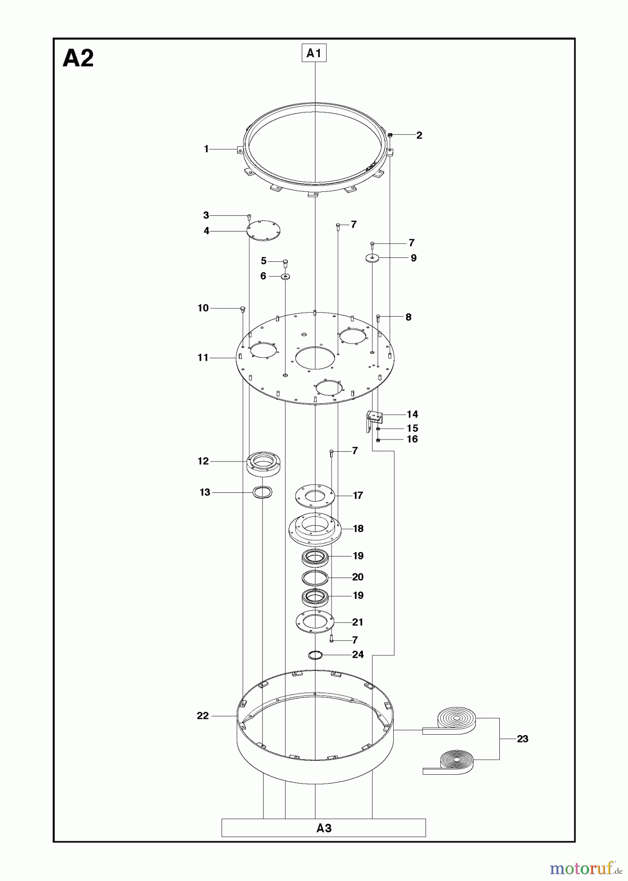 Oberflächenvorbereitungs Einheiten PG 680, Machine 0904-1 and forward, 2009-07 Grinding Head 1