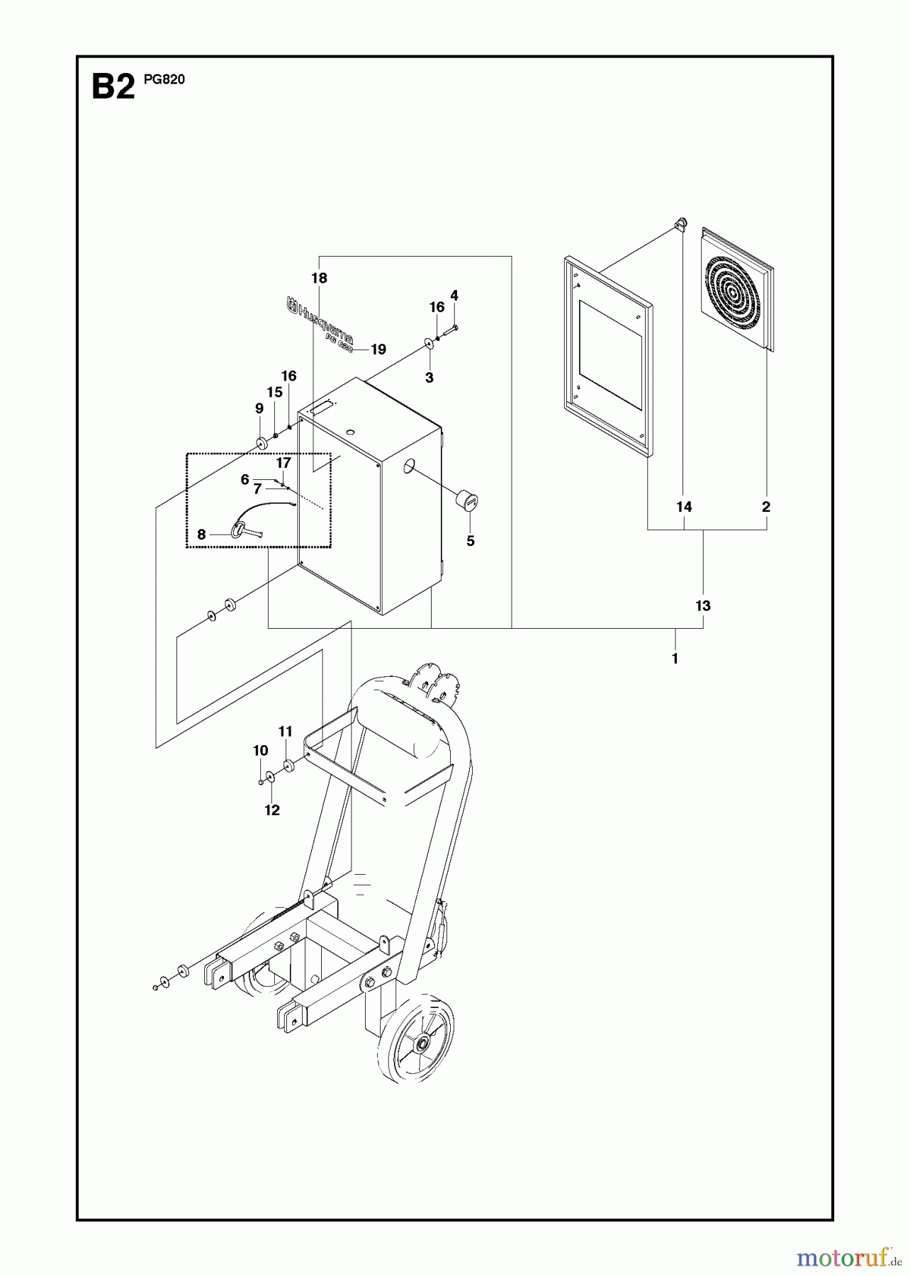 Oberflächenvorbereitungs Einheiten PG 820, To machine 0904-1 and forward, 2009-07 CHASSIS / FRAME #1