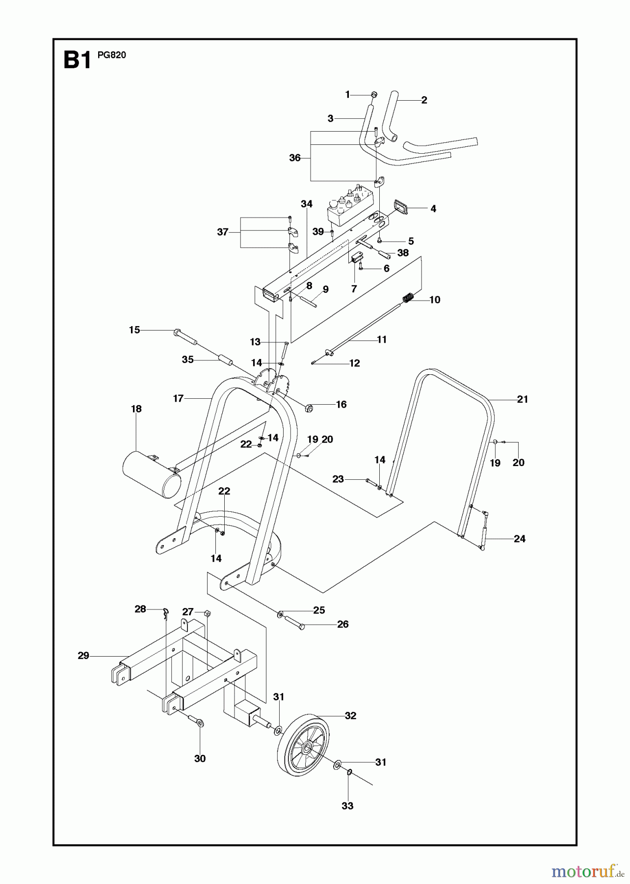  Oberflächenvorbereitungs Einheiten PG 820, To machine 0904-1 and forward, 2009-07 CHASSIS / FRAME #2