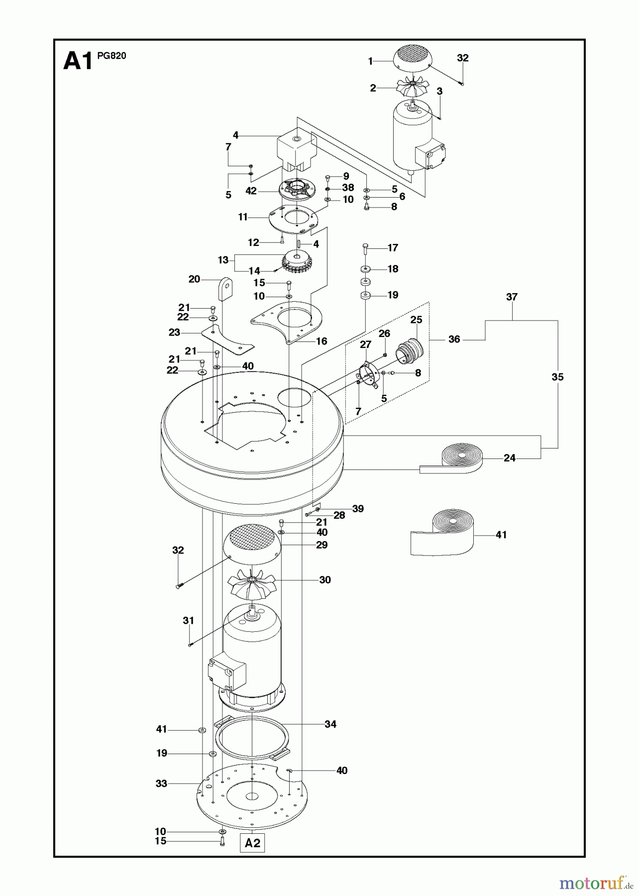 Oberflächenvorbereitungs Einheiten PG 820, To machine 0904-1 and forward, 2009-07 GRINDER #1