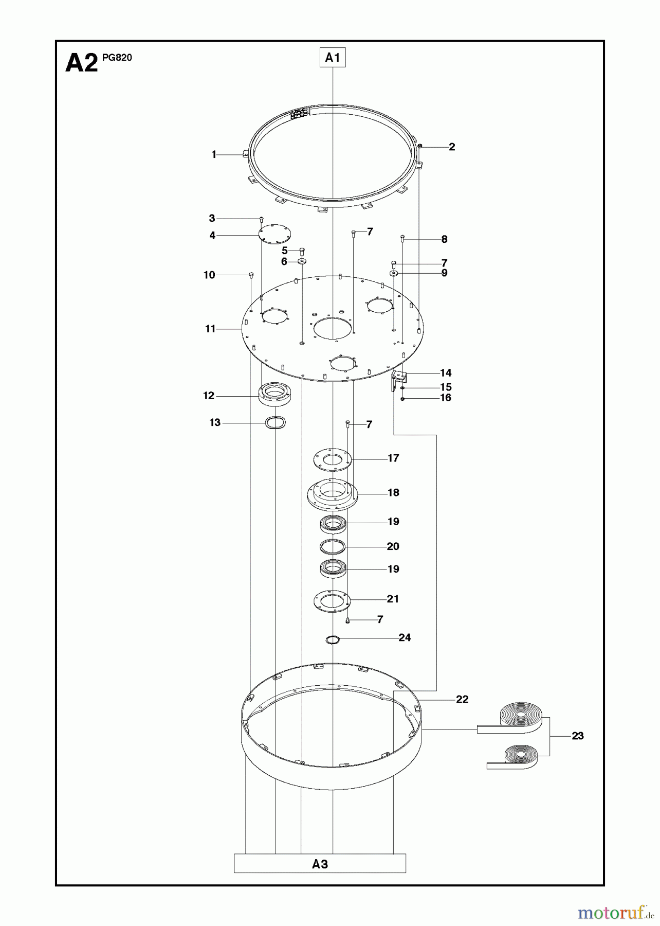 Oberflächenvorbereitungs Einheiten PG 820, To machine 0904-1 and forward, 2009-07 GRINDER #3