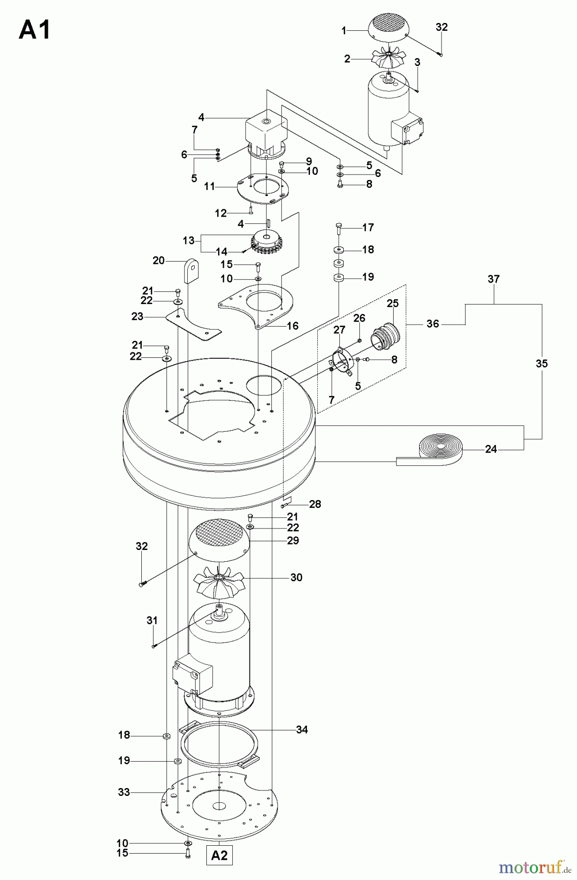 Oberflächenvorbereitungs Einheiten PG 820, To machine number 1108-8, 2008-09 GRINDING HEAD 1