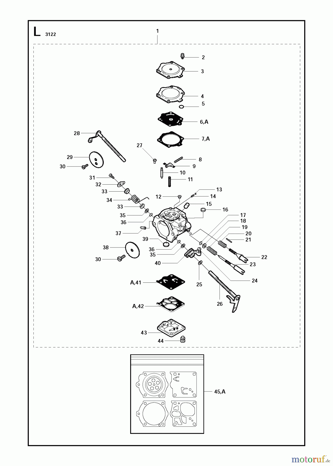  Trennschneider, Cut-Off 3122 K, 2011-07 CARBURETOR DETAILS