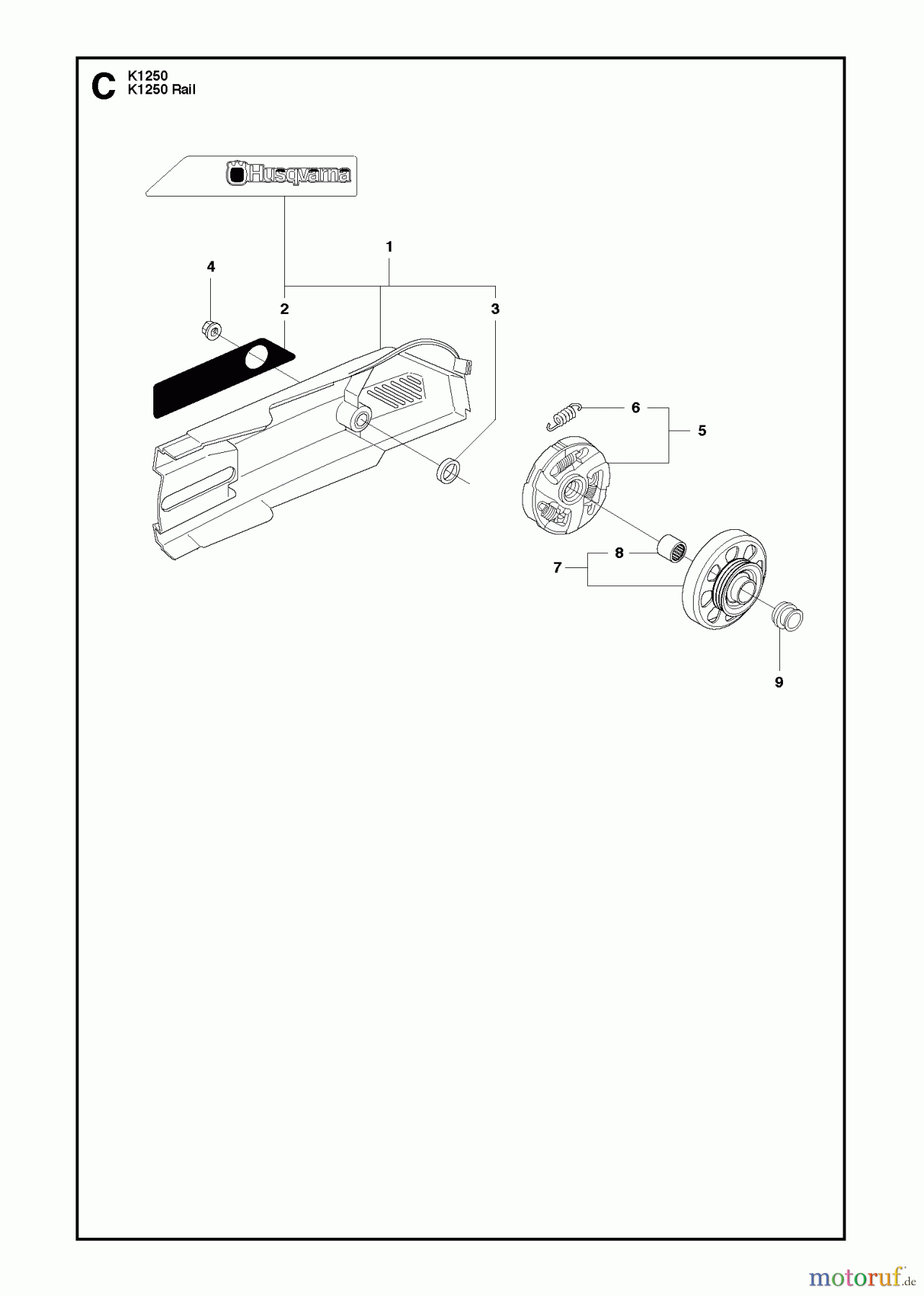 Trennschneider, Cut-Off K1250 Rail, 2010-02 BELT GUARD