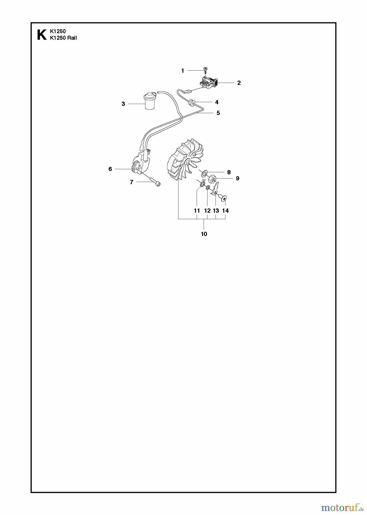  Trennschneider, Cut-Off K1250 Active, 2010-02 IGNITION SYSTEM