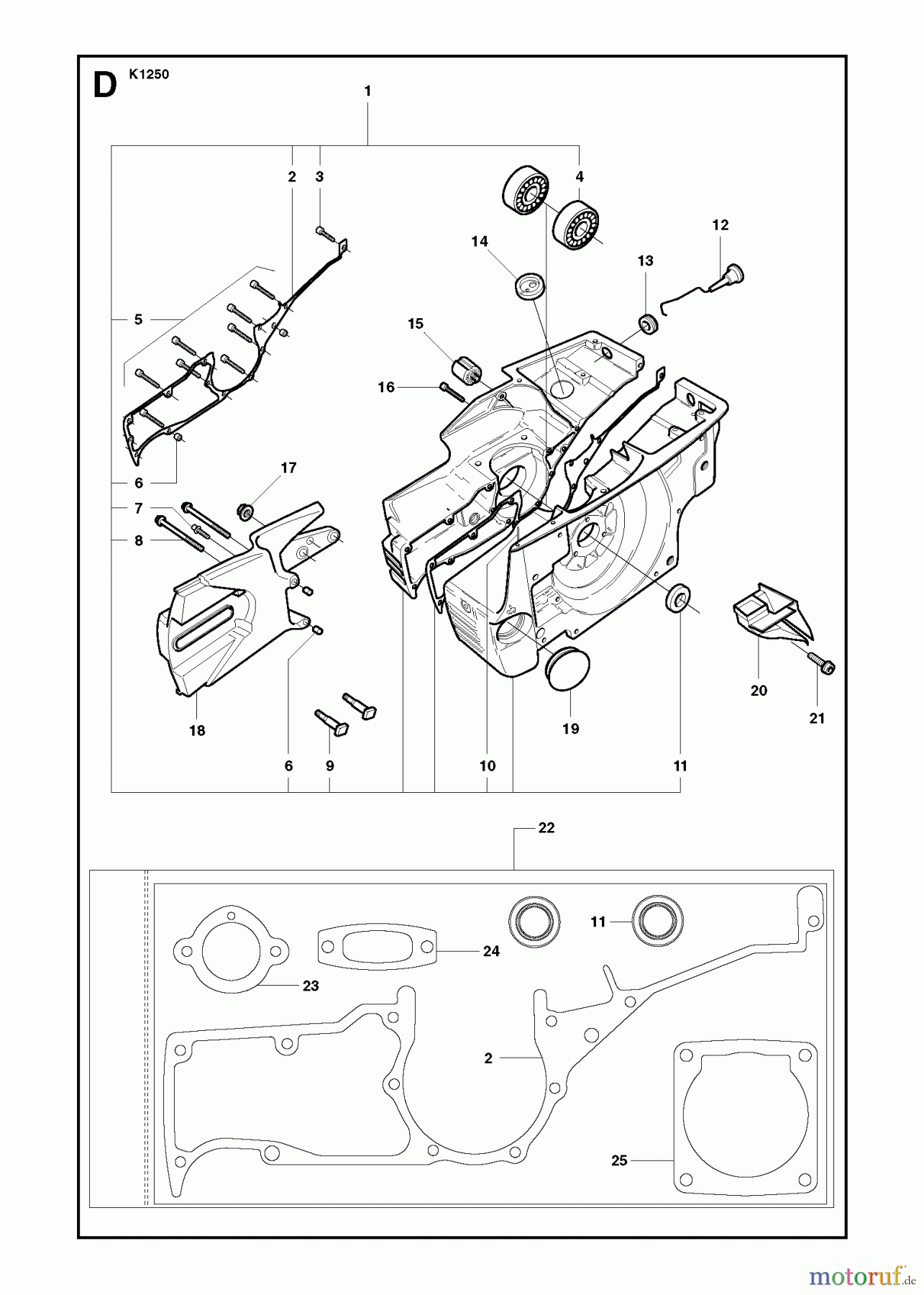  Trennschneider, Cut-Off K1250 RAIL, 2008-01 CRANKCASE #2