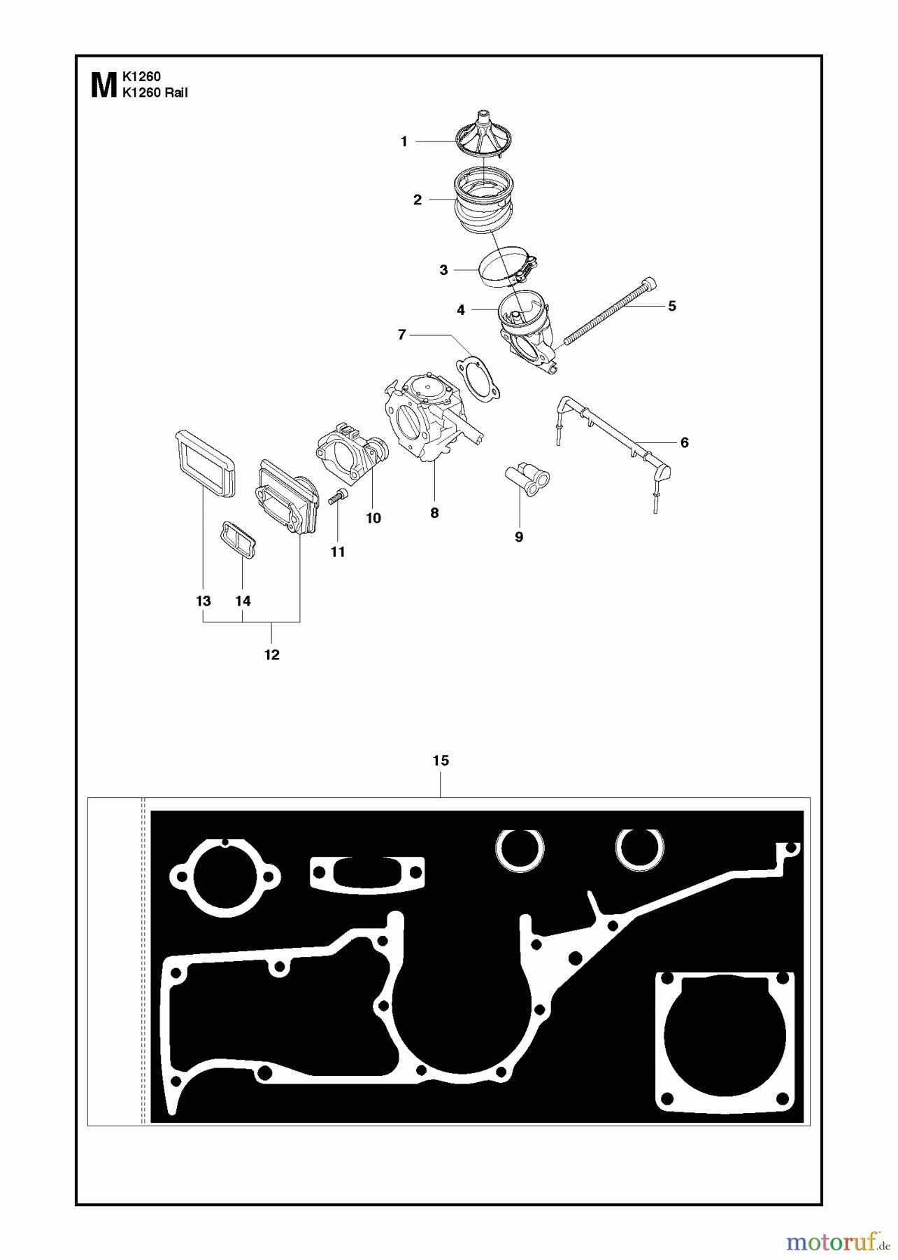  Trennschneider, Cut-Off K1260 Rail, 2010-10 CARBURETOR