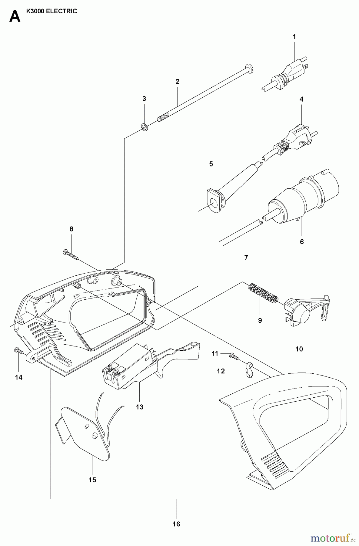  Trennschneider, Cut-Off K3000 Electric, 2007-01 HANDLE
