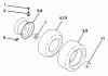 Husqvarna YTH 130 (954170026) (HEYTH130K) - Yard Tractor (2000-10 to 2001-01) Listas de piezas de repuesto y dibujos Wheels & Tires