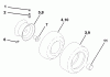 Husqvarna YTH 150 (954140007) (HCLTH150J) - Yard Tractor (1999-03 & After) Listas de piezas de repuesto y dibujos Wheels & Tires