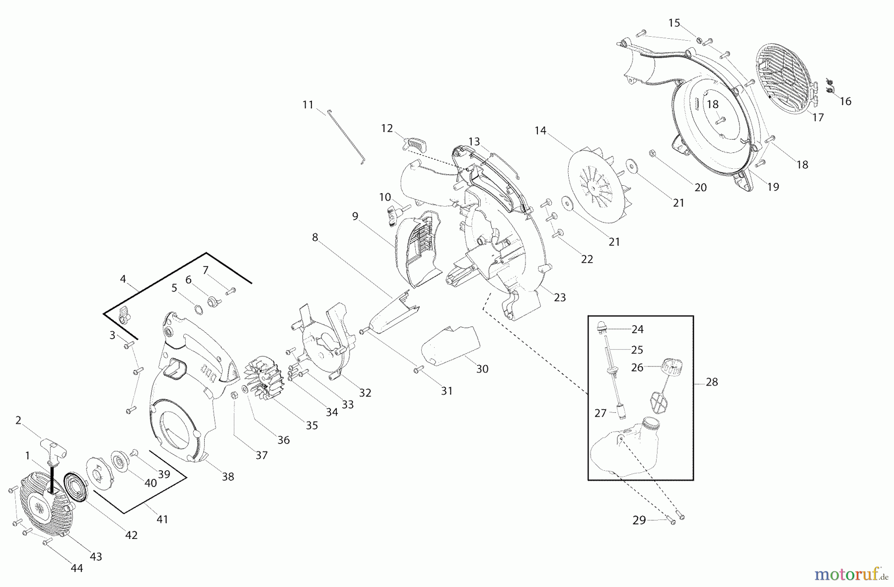  Husqvarna Bläser / Sauger / Häcksler / Mulchgeräte 125 B - Husqvarna Handheld Blower (2007-05 to 2008-04) Repair Parts (A)