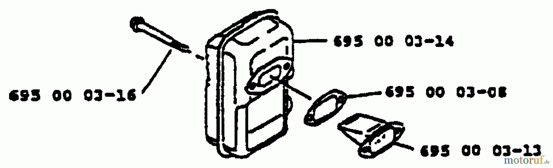  Husqvarna Bläser / Sauger / Häcksler / Mulchgeräte 140 B - Husqvarna Backpack Blower (1996-01 & After) Muffler