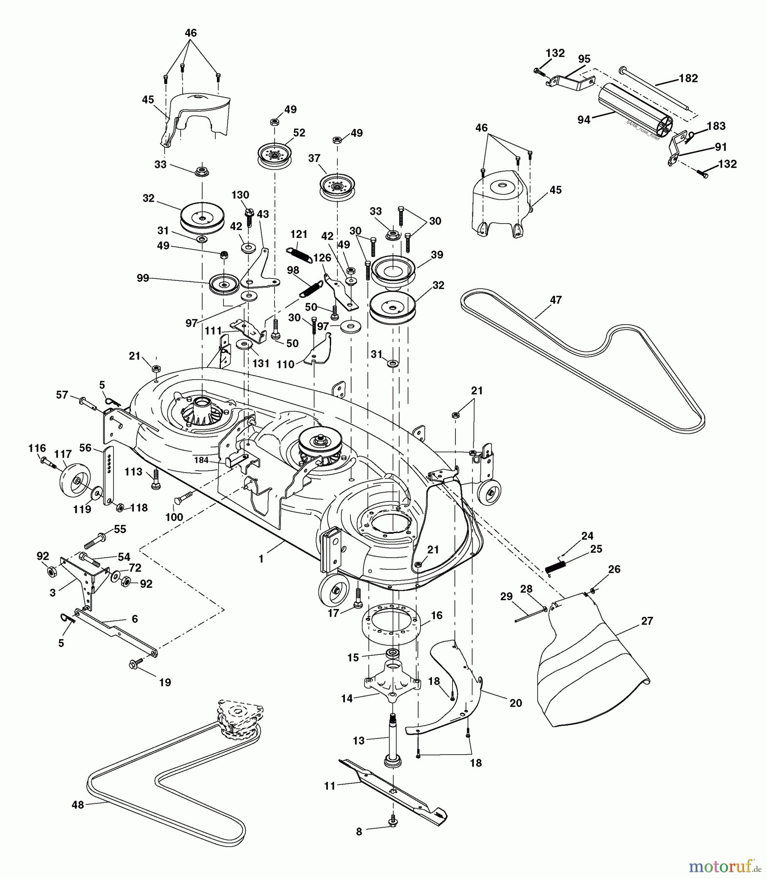  Husqvarna Rasen und Garten Traktoren YTH 2448 (960130007) (917.279080) - Husqvarna Yard Tractor (2004-12 & After) (Sears Craftsman) Mower Deck